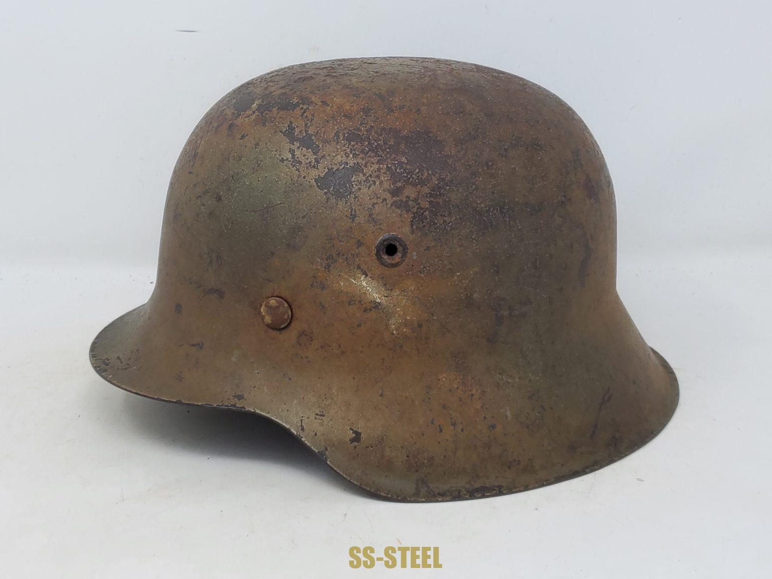 Luftwaffe M42 Camo Helmet – SS-Steel