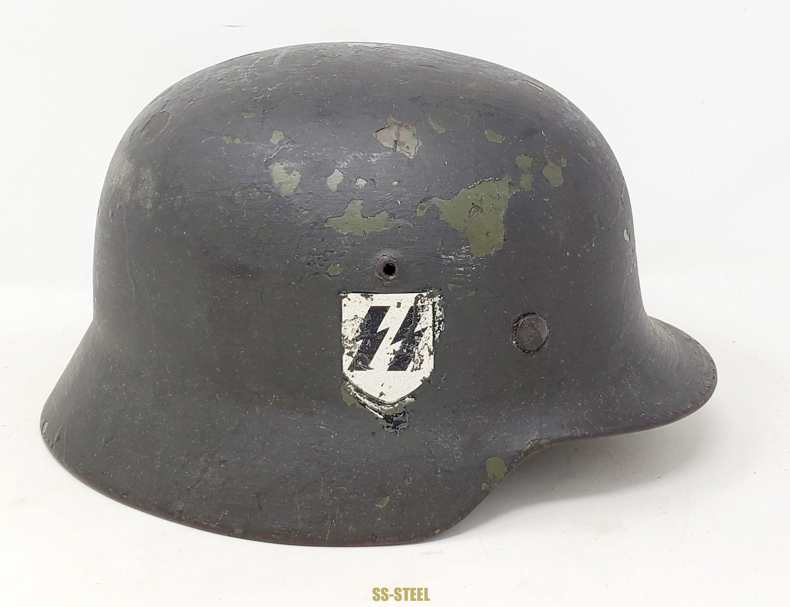 Stunning, Service Used SS-VT / Waffen-SS M35 Helmet