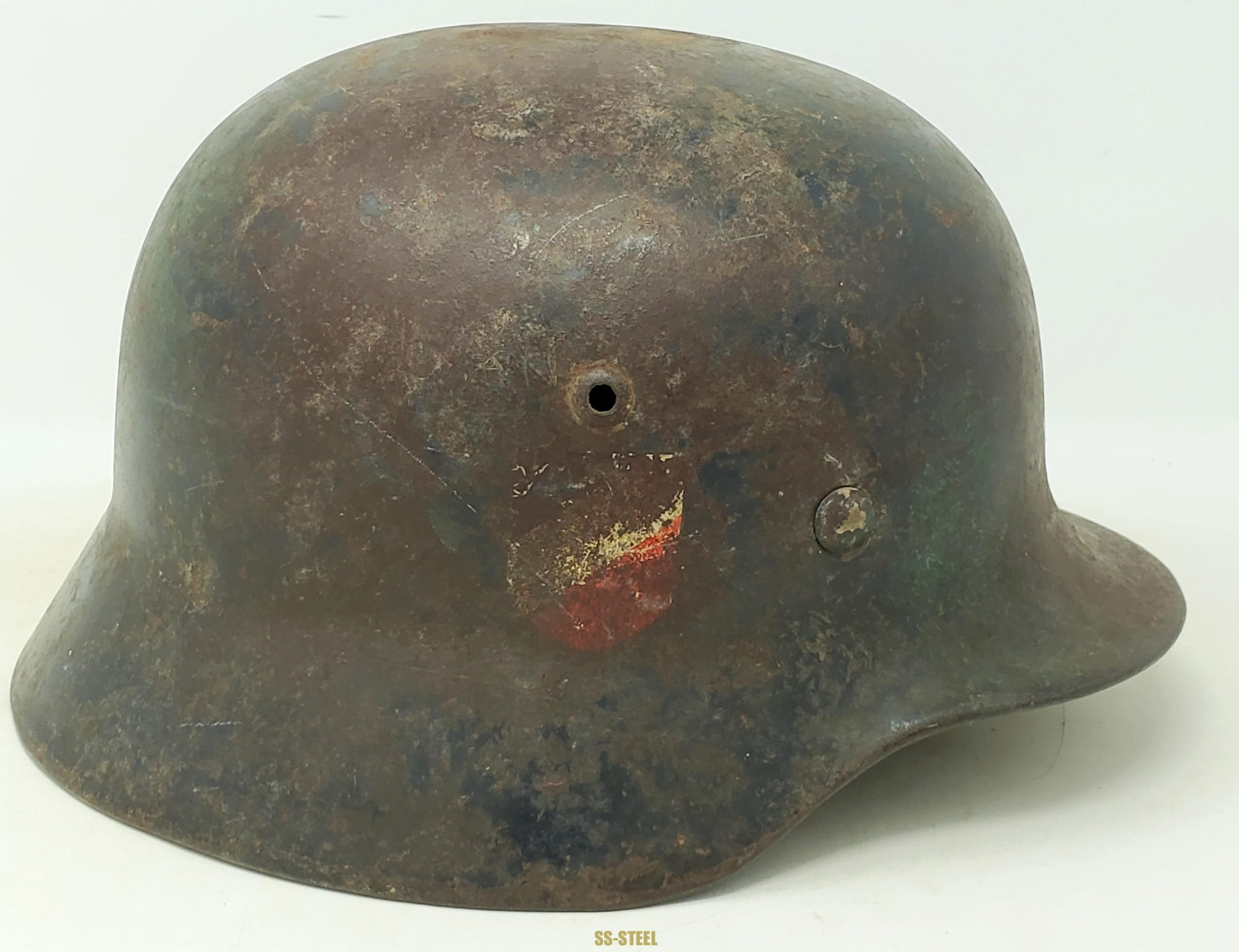 Sharp, Combat Service Used LW M35 Camouflage Helmet - Image 8