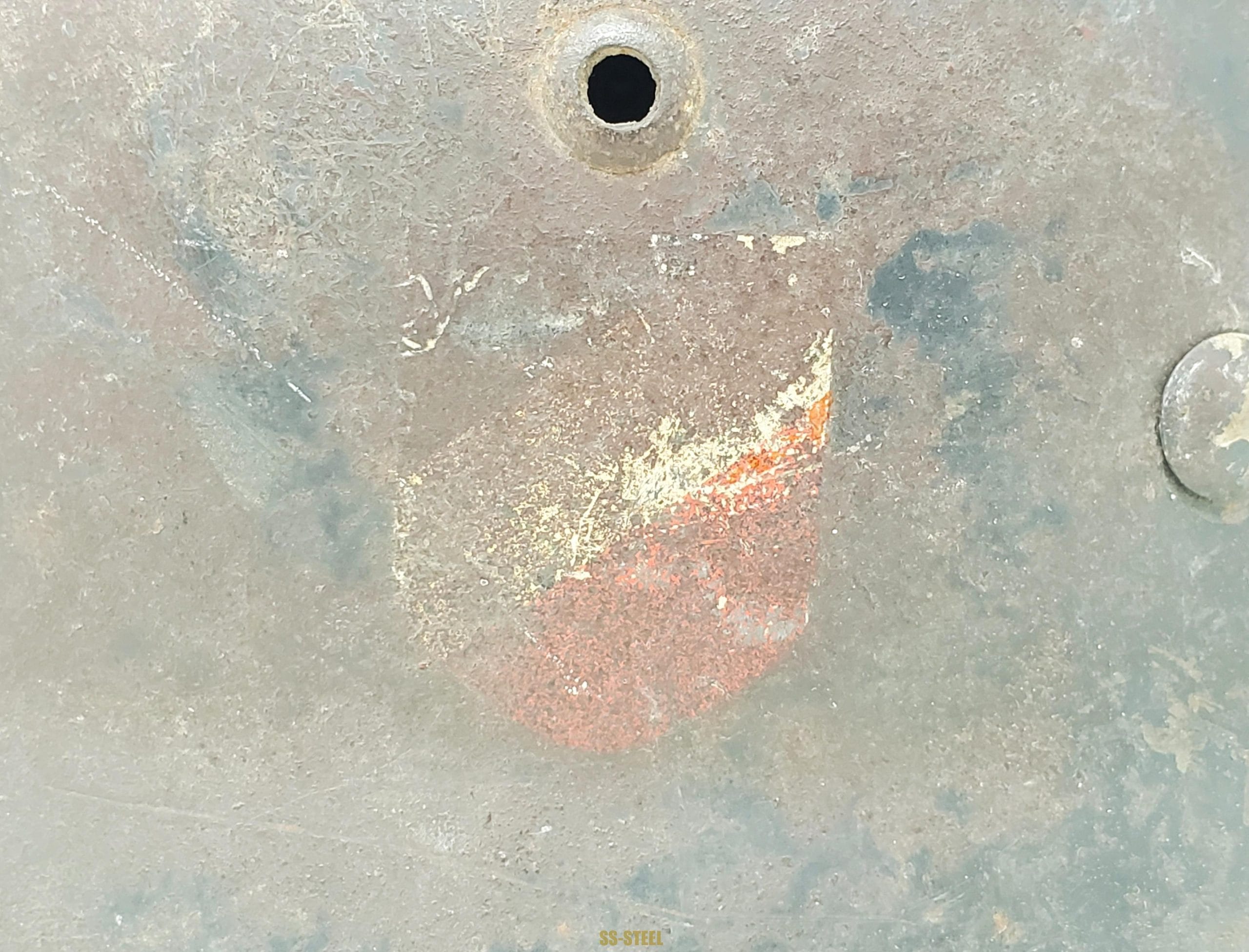 Sharp, Combat Service Used LW M35 Camouflage Helmet - Image 3