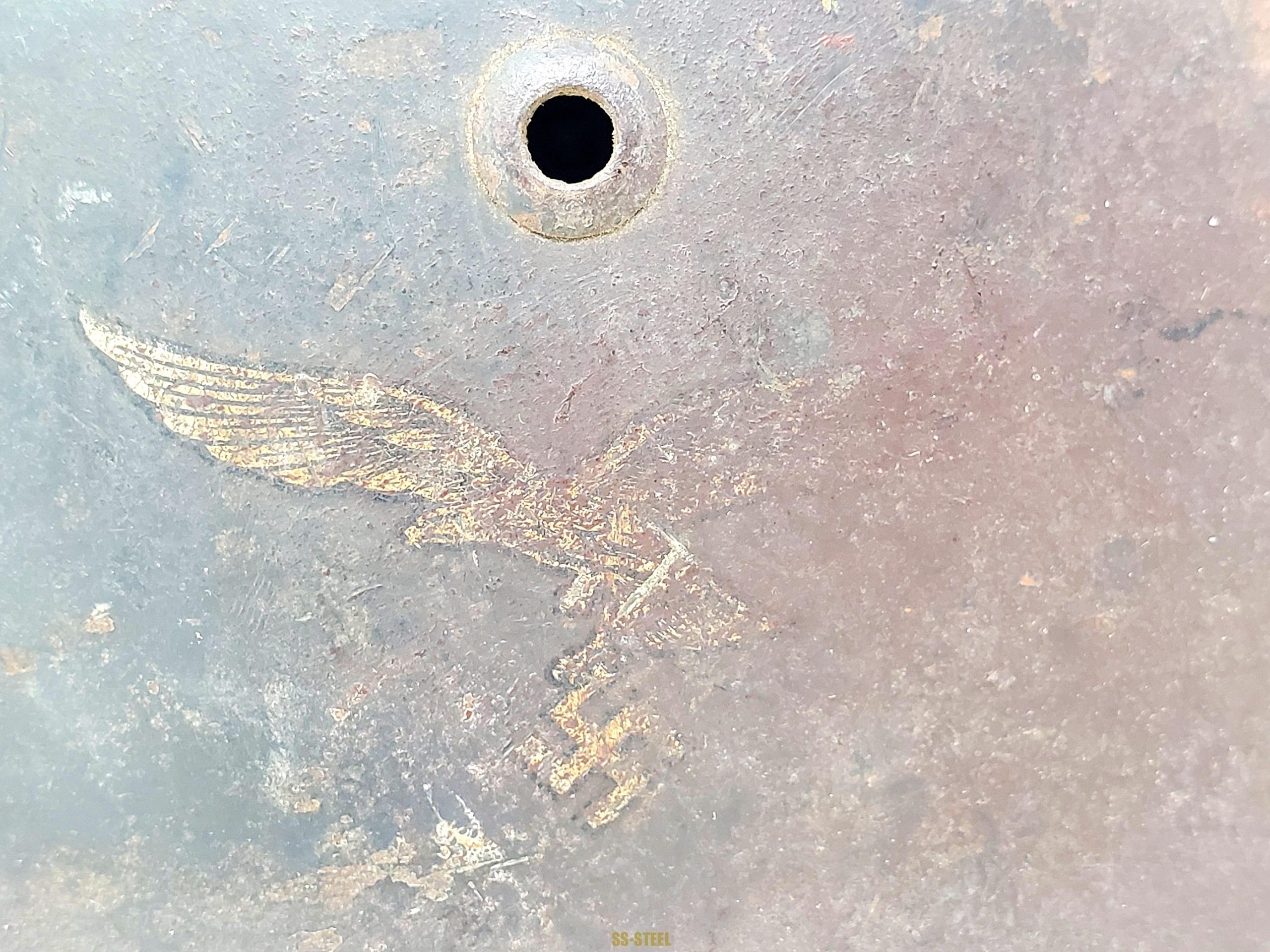 Sharp, Combat Service Used LW M35 Camouflage Helmet - Image 10