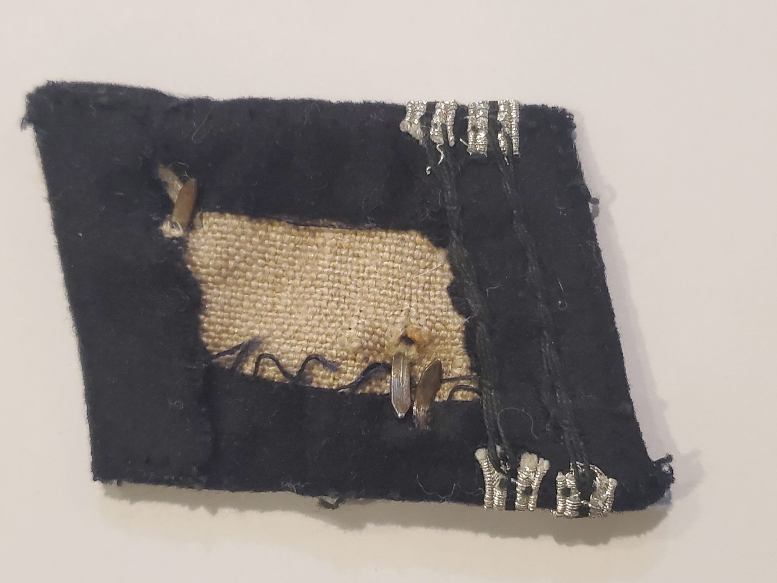 Waffen-SS Sturmscharführer Rank Tab, Uniform Removed - Image 2