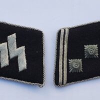 (l.g.)Sharp, Matched Set of Waffen-SS Officer's Collar Tabs