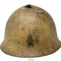 Imperial Japanese Naval Landing Forces Helmet -Battle Damaged