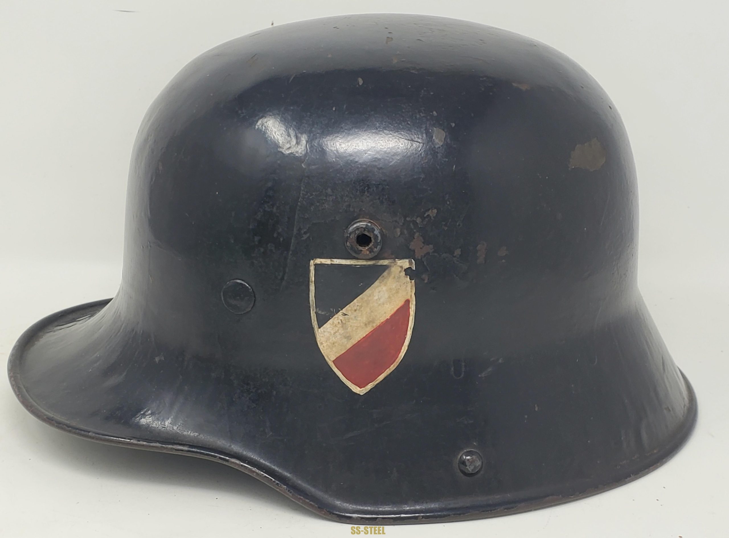 Exceptionally Rare and Desirable LSSAH First Style Helmet, 1934-35 - Image 2