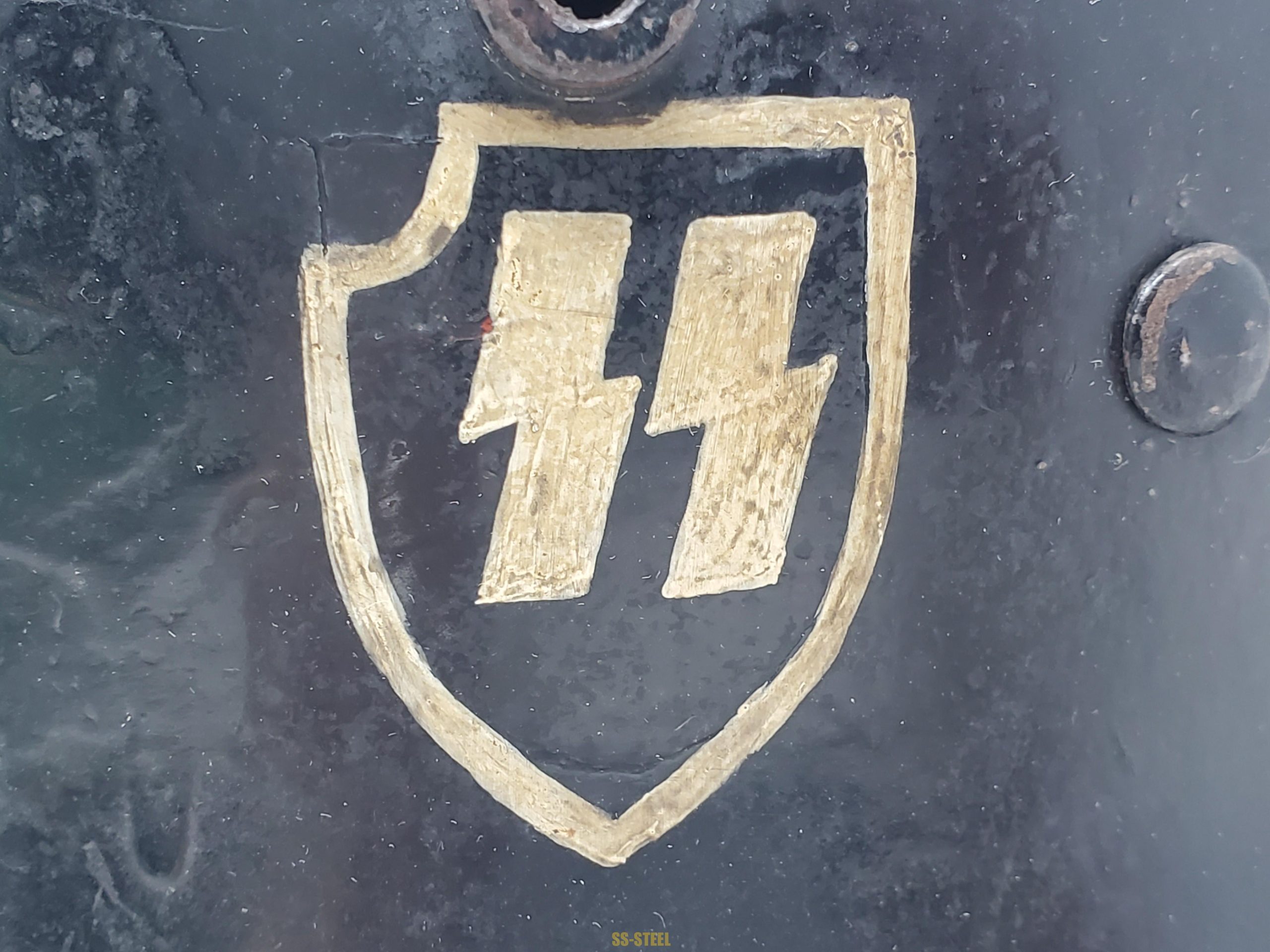 Exceptionally Rare and Desirable LSSAH First Style Helmet, 1934-35 - Image 8