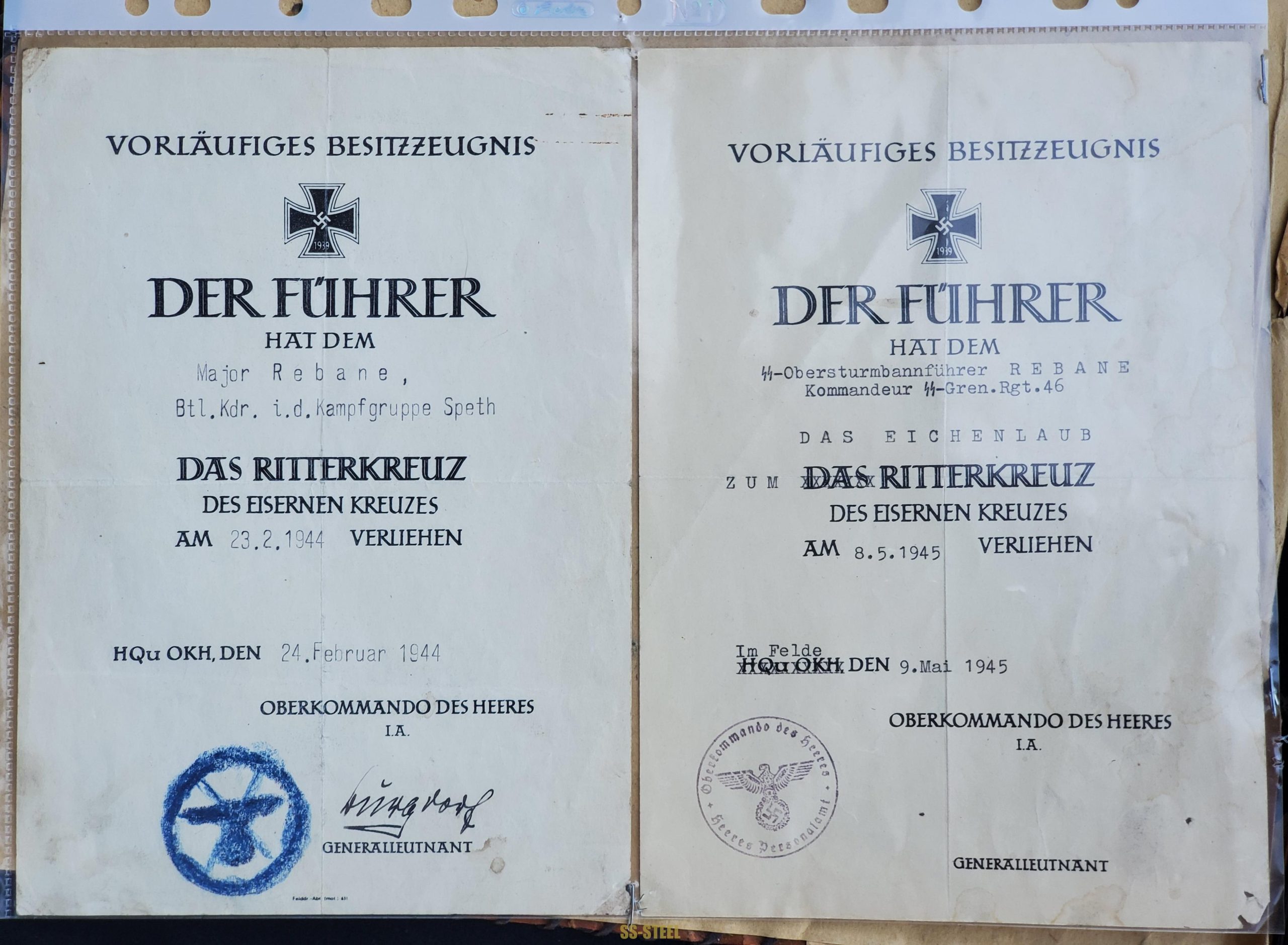 (M.S.) Tunic and Personal Effects Attributed to Estonian-SS Waffen-Standartenführer Alfons Rebane - Image 27