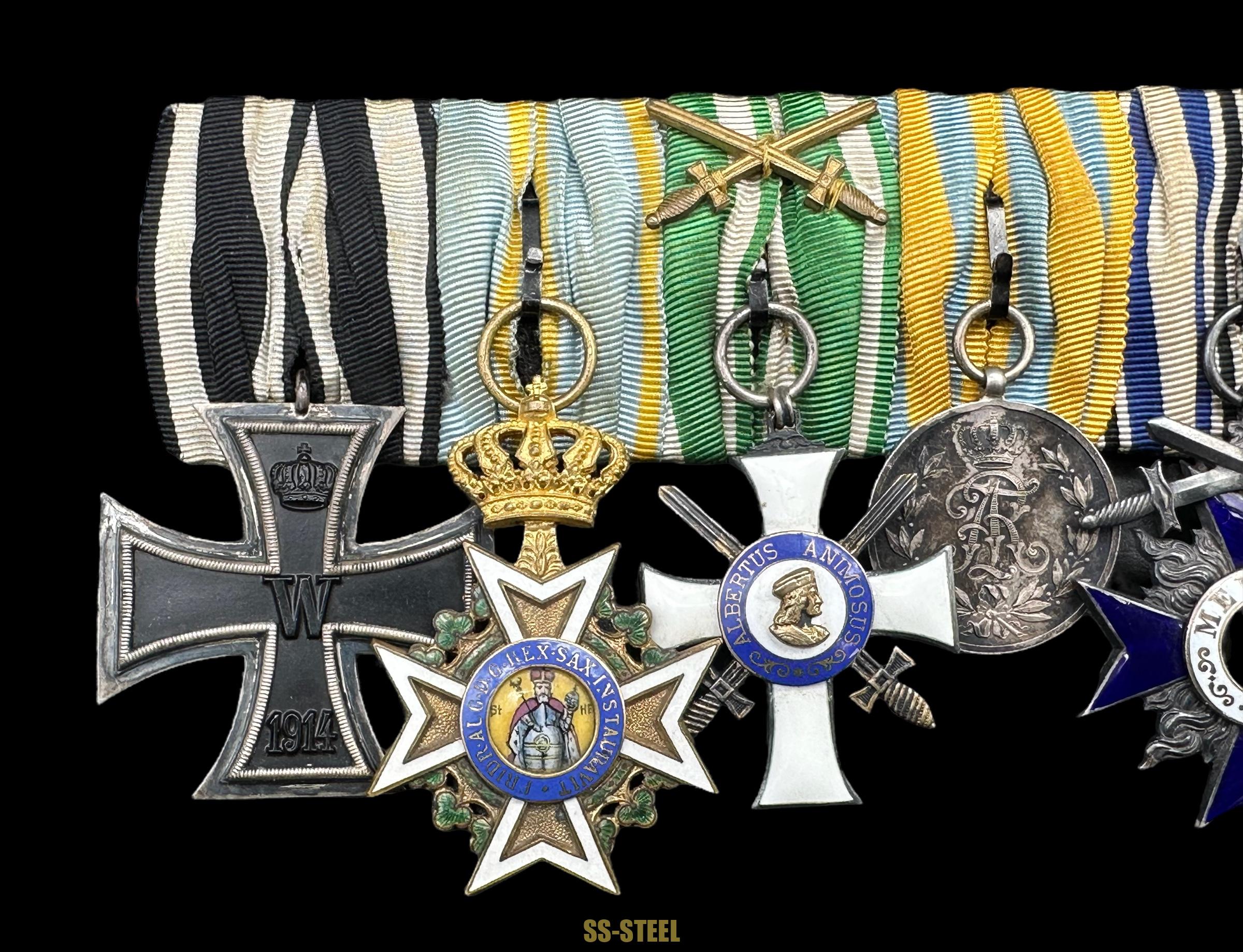 Imperial German (Prussian) Pilot's Badge and Medal Bar - Image 3