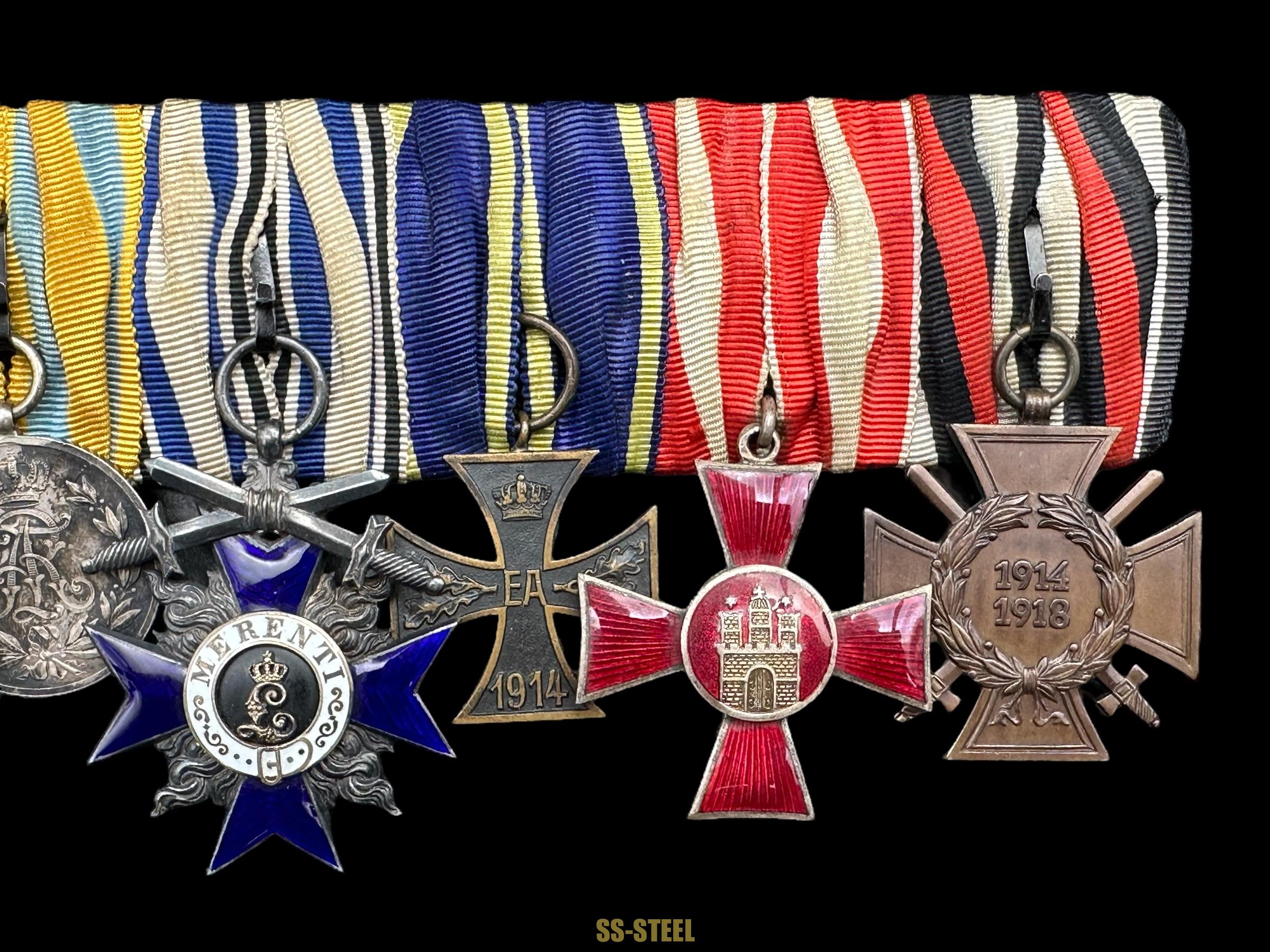 Imperial German (Prussian) Pilot's Badge and Medal Bar - Image 5