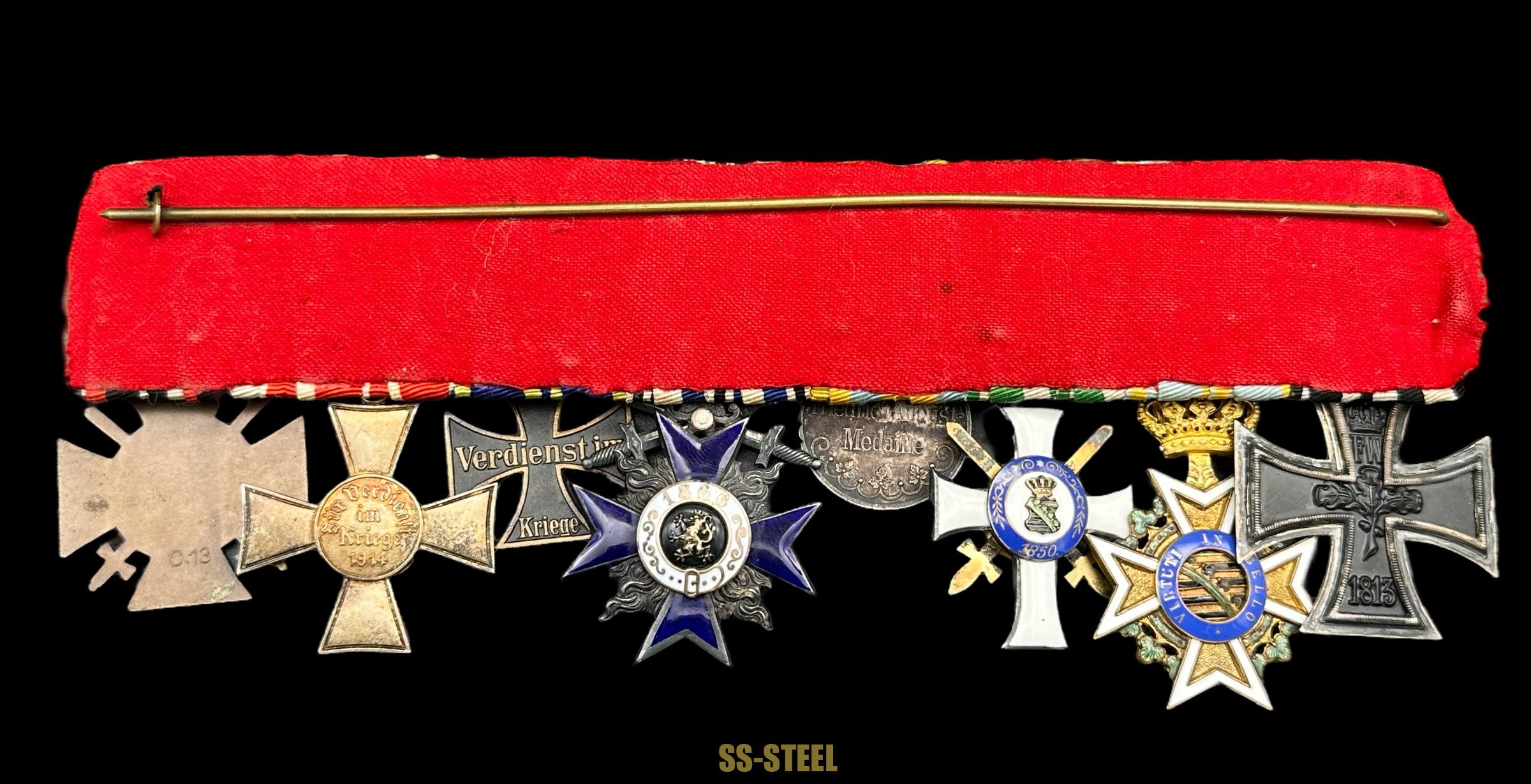 Imperial German (Prussian) Pilot's Badge and Medal Bar - Image 6