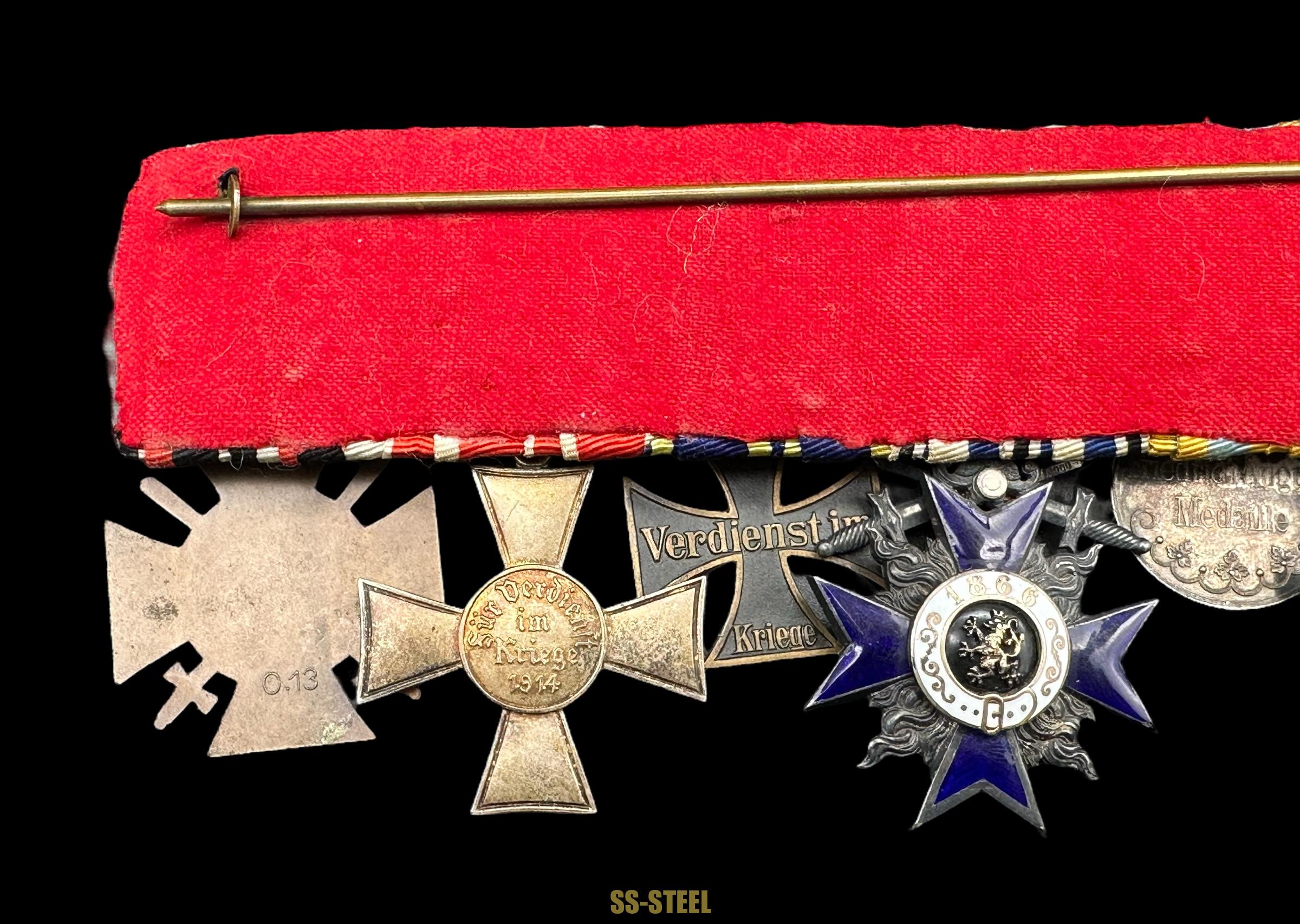 Imperial German (Prussian) Pilot's Badge and Medal Bar - Image 7