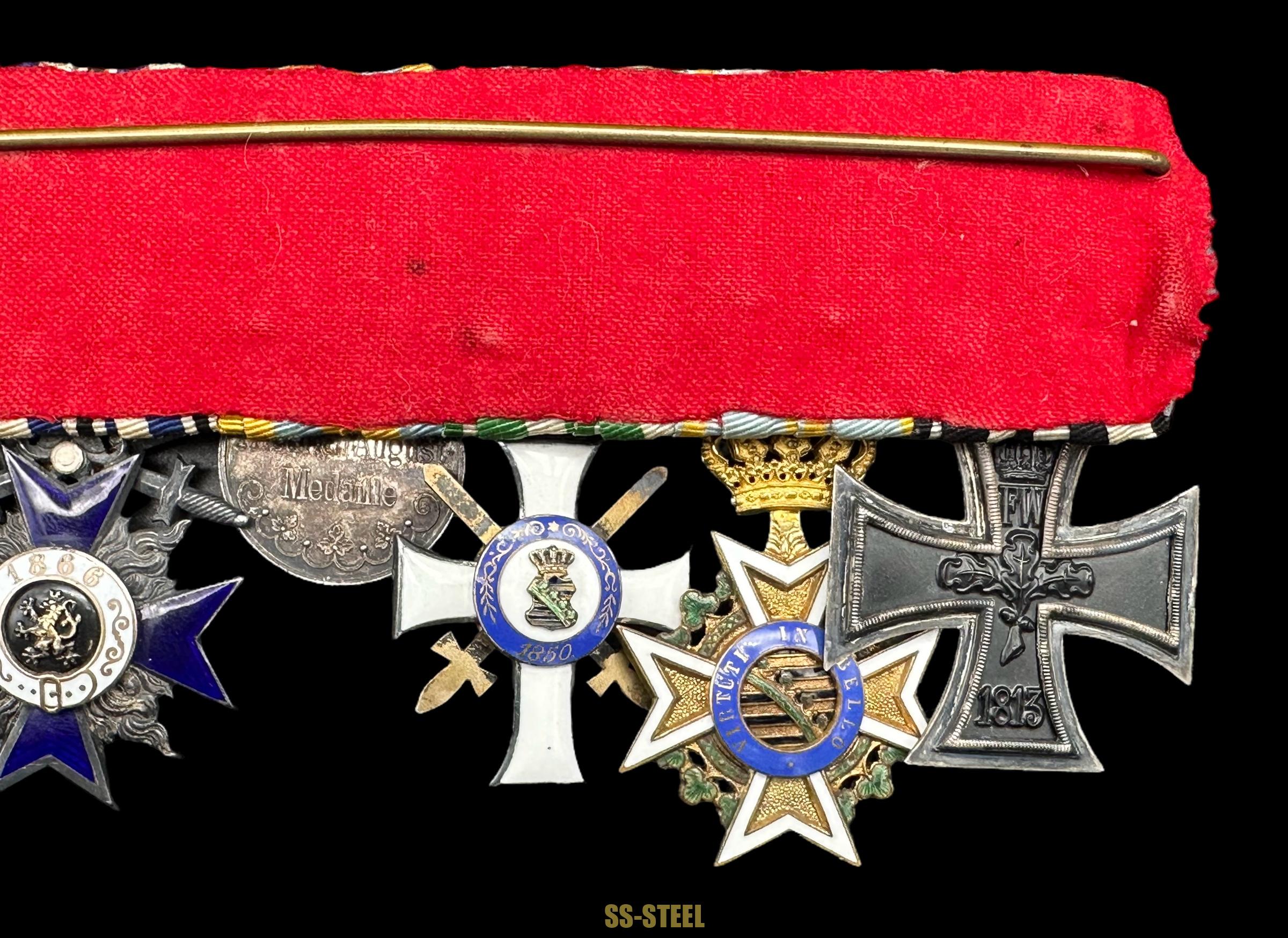 Imperial German (Prussian) Pilot's Badge and Medal Bar - Image 8