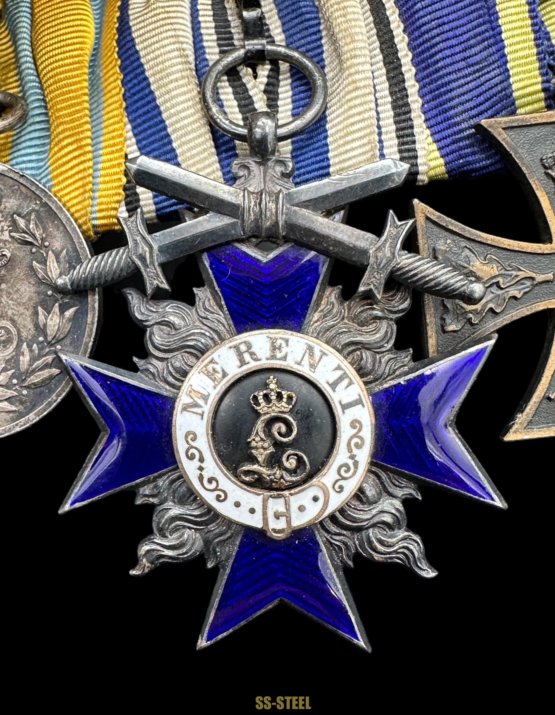 Imperial German (Prussian) Pilot's Badge and Medal Bar - Image 12
