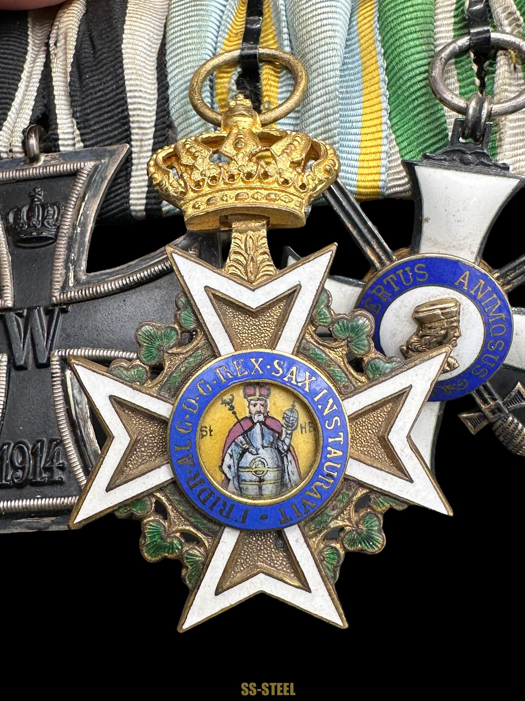 Imperial German (Prussian) Pilot's Badge and Medal Bar - Image 10