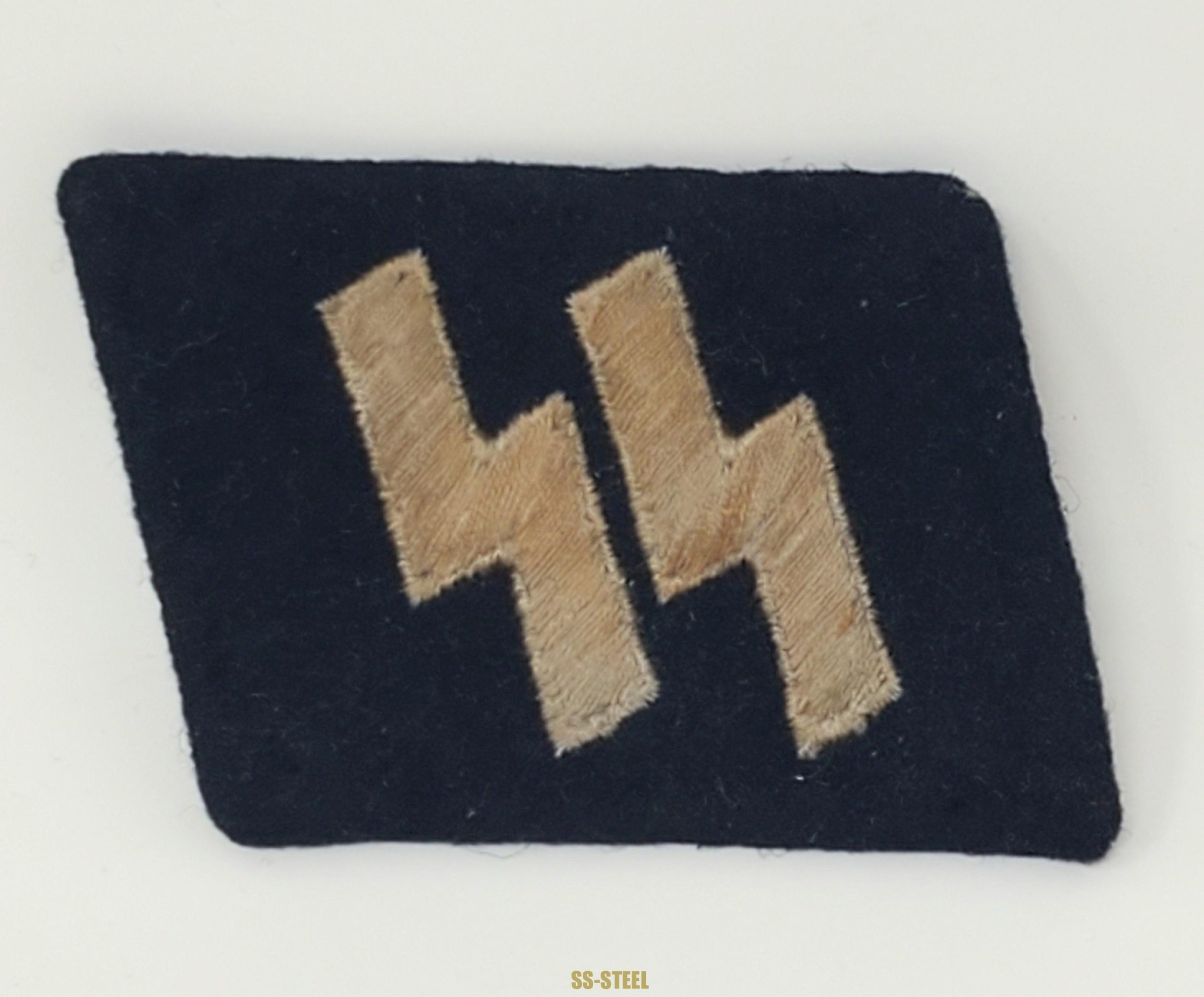 Waffen-SS Enlisted Runic Tab, Service Worn