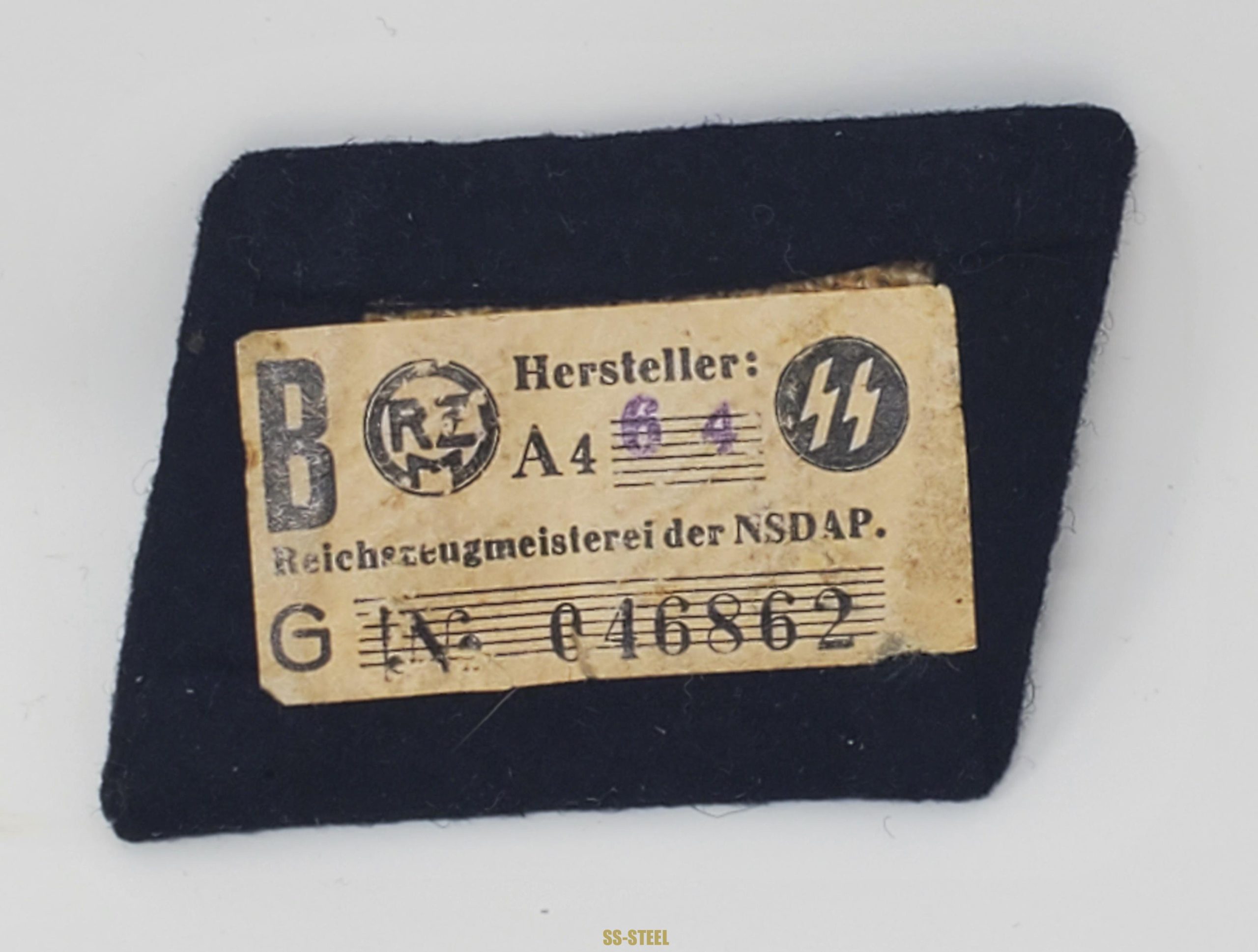 Waffen-SS Enlisted Runic Tab, Service Worn - Image 2