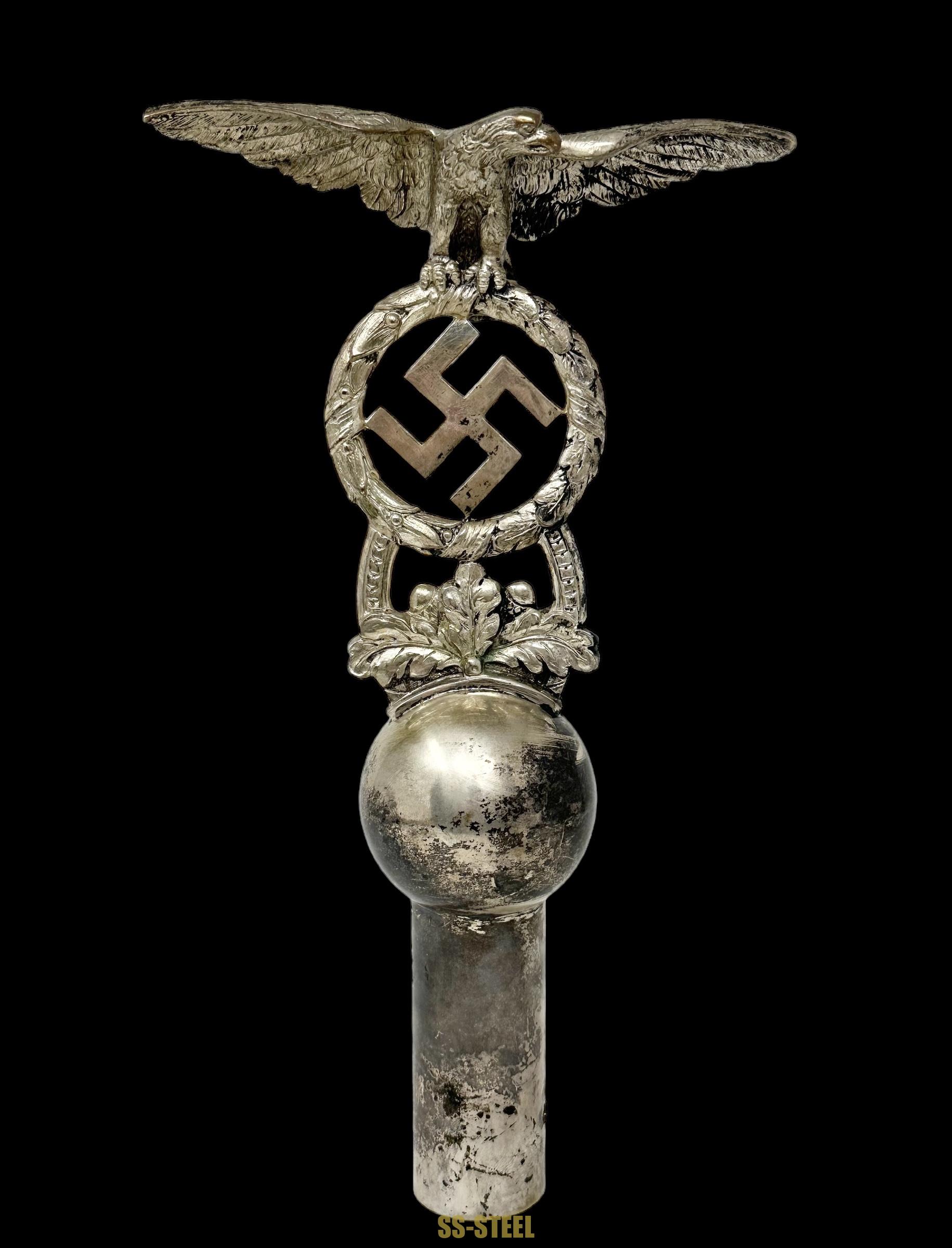 Eagle Pole Topper NSDAP Herborn Town Flag Standarte - Image 2