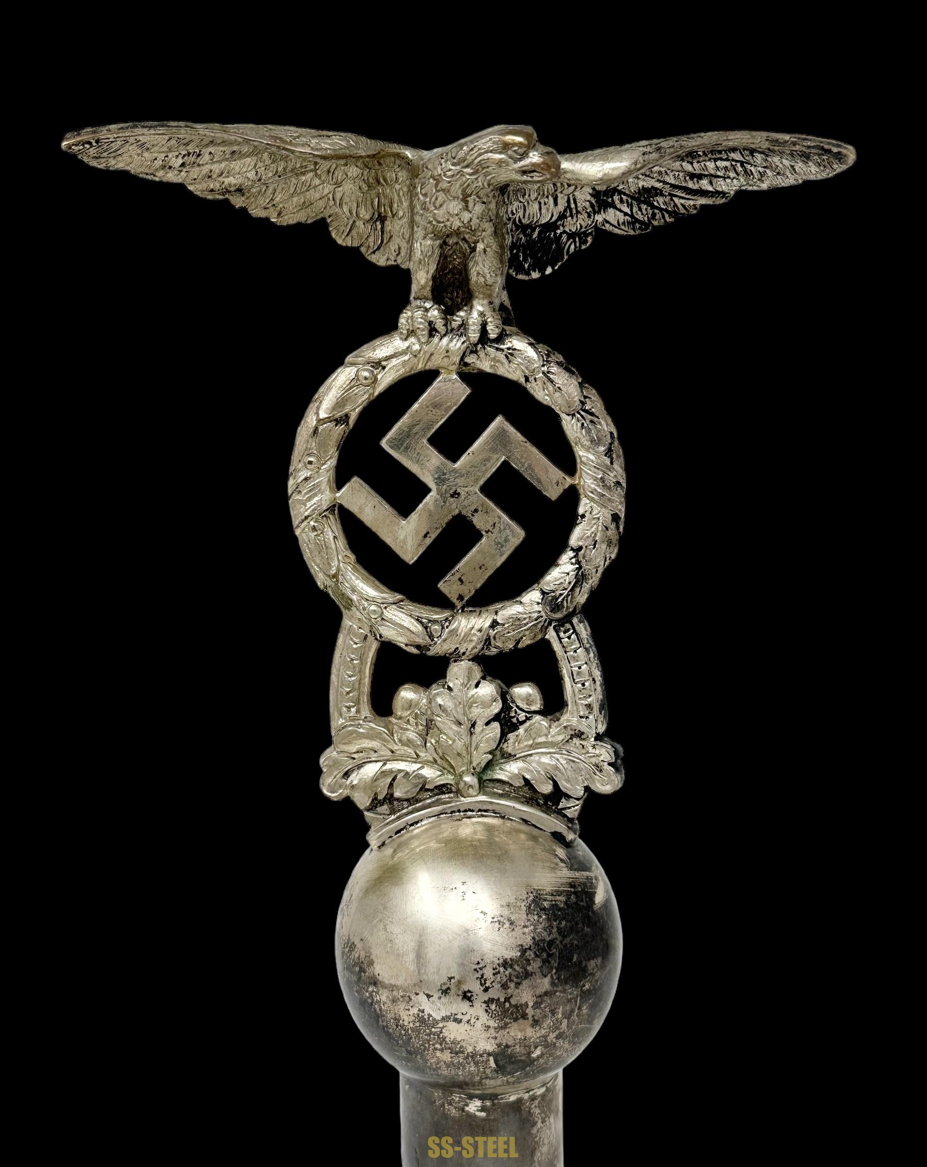 Eagle Pole Topper NSDAP Herborn Town Flag Standarte - Image 3