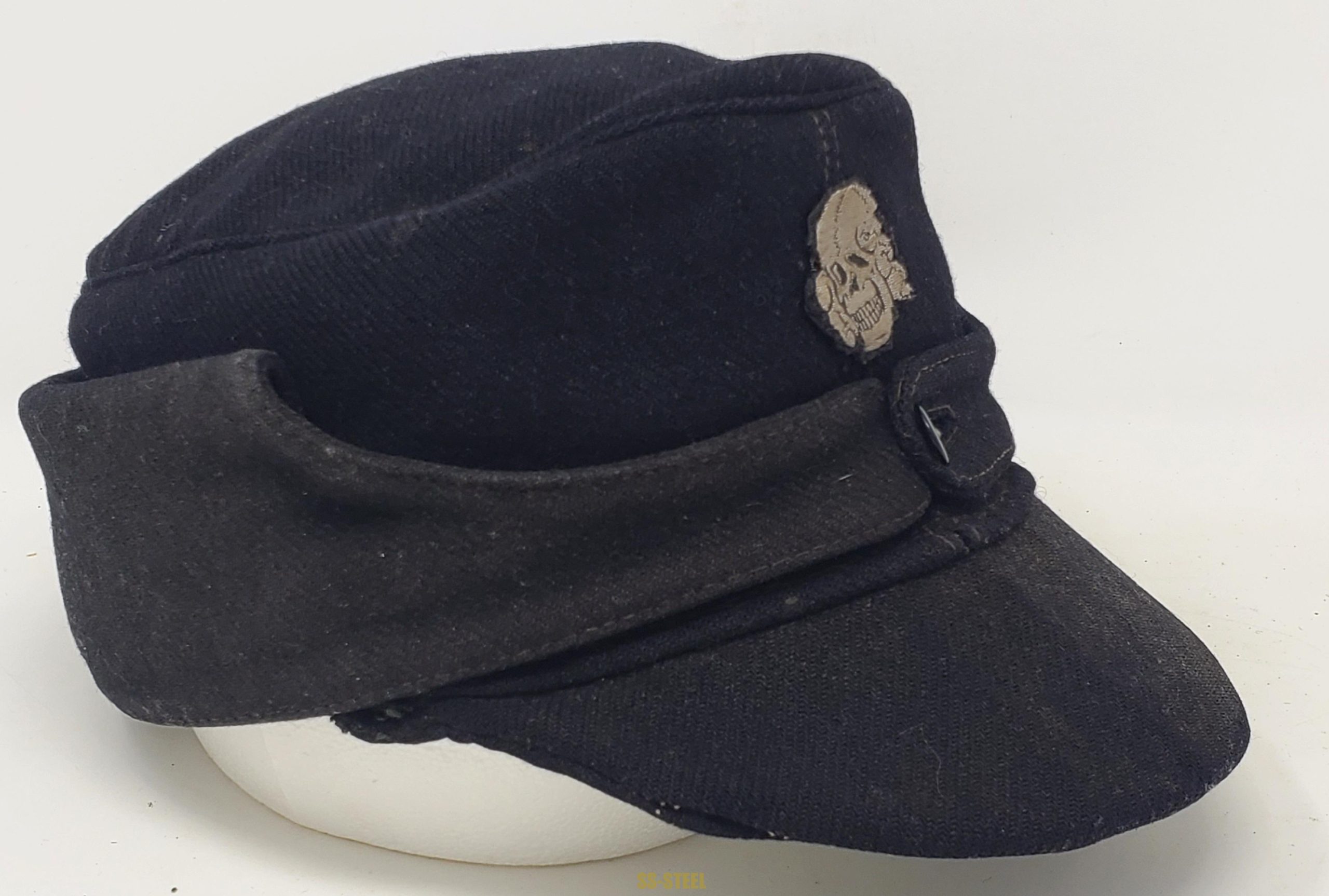 Well Service Used Waffen-SS Panzer M43 Cap - Image 7
