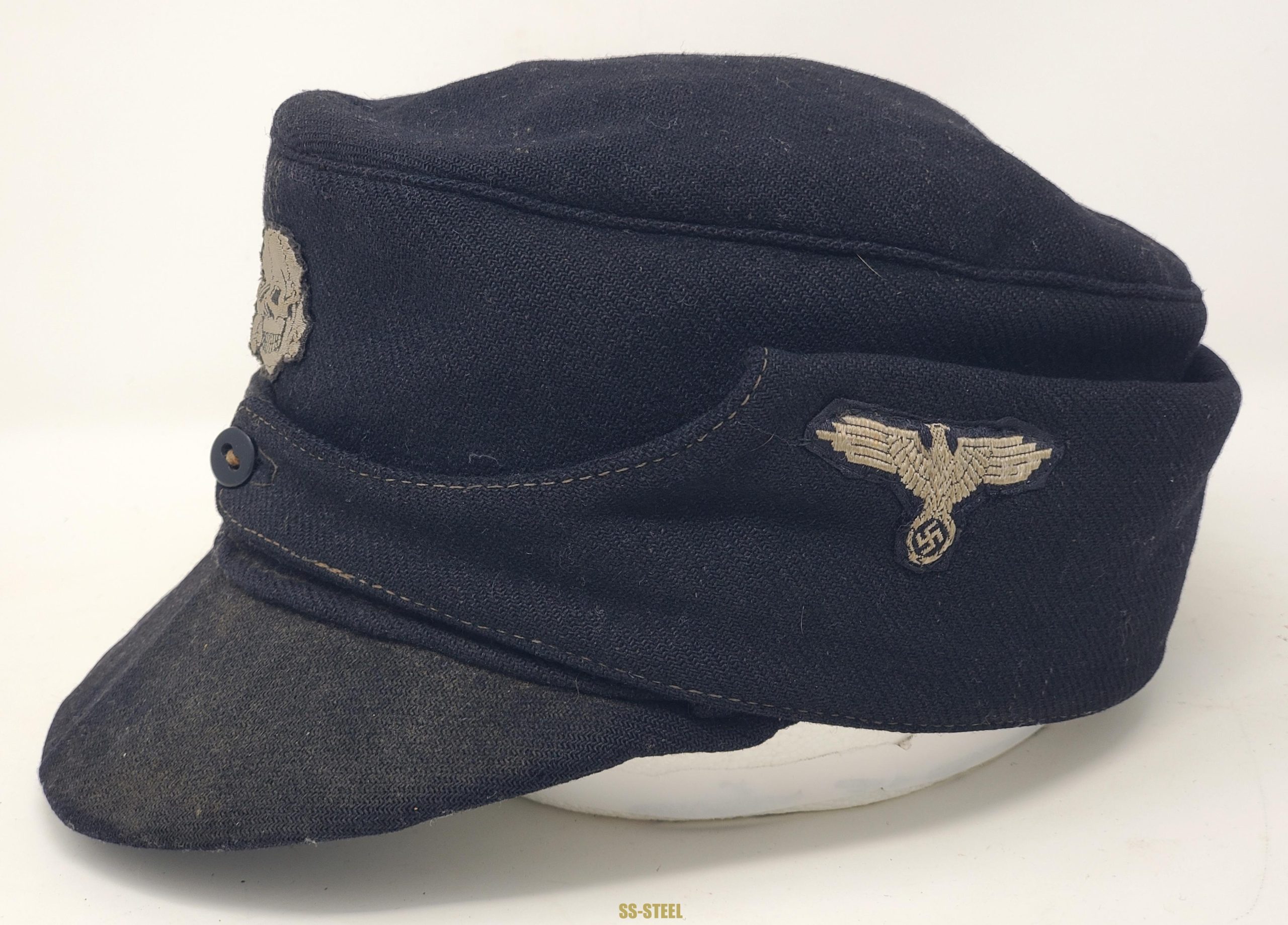 Well Service Used Waffen-SS Panzer M43 Cap - Image 6