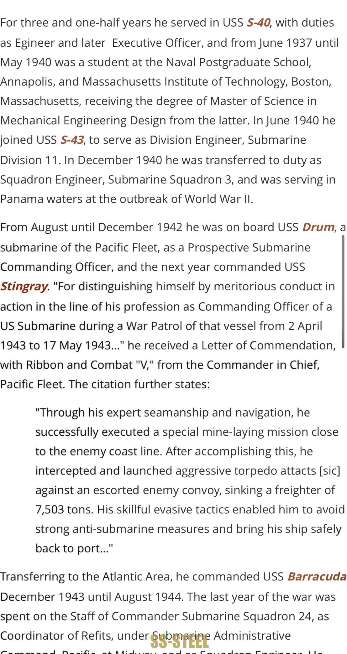 US Navy Captain Submarine Commander Named Visor - Image 14