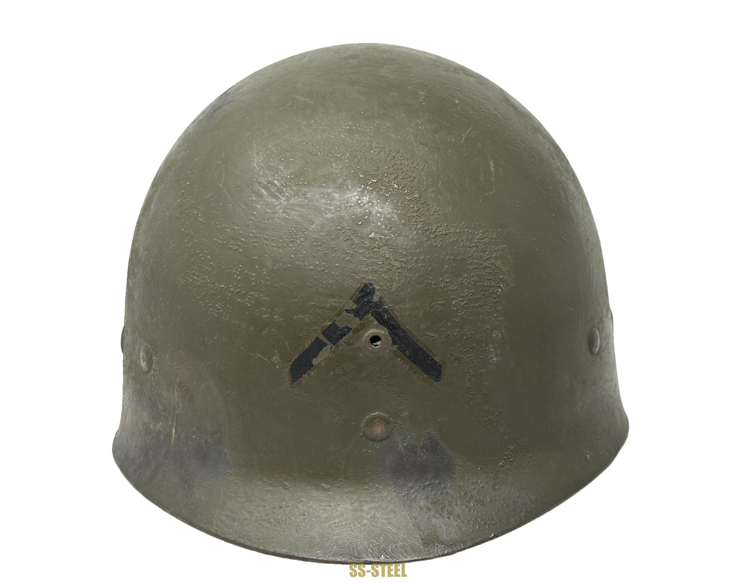 WW2 Marine 3rd Pattern Camo Cover w/ Korea War EGA M1 Helmet - Image 28