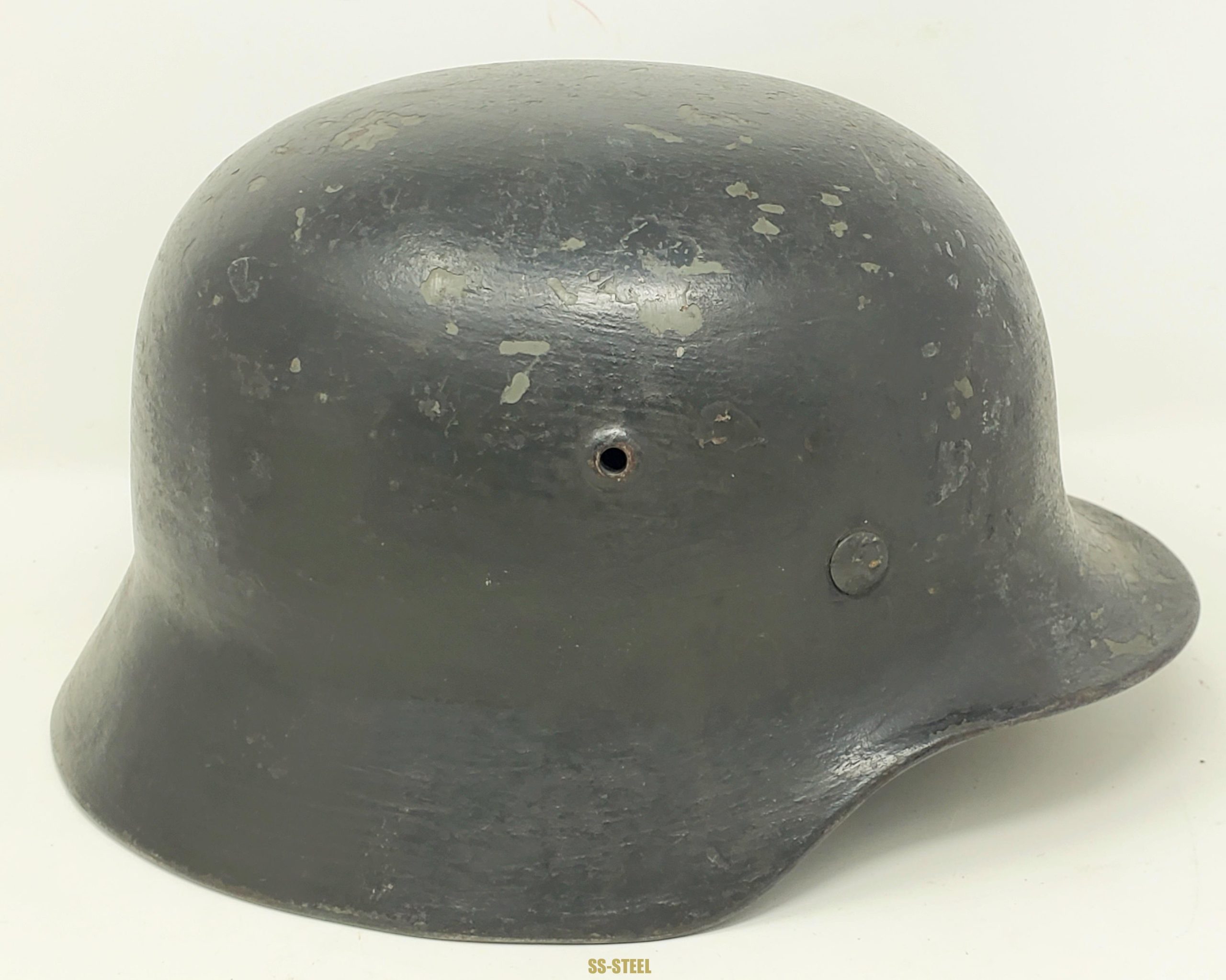 Early War Heer M35 Feldgrau Overpaint Helmet - Image 5