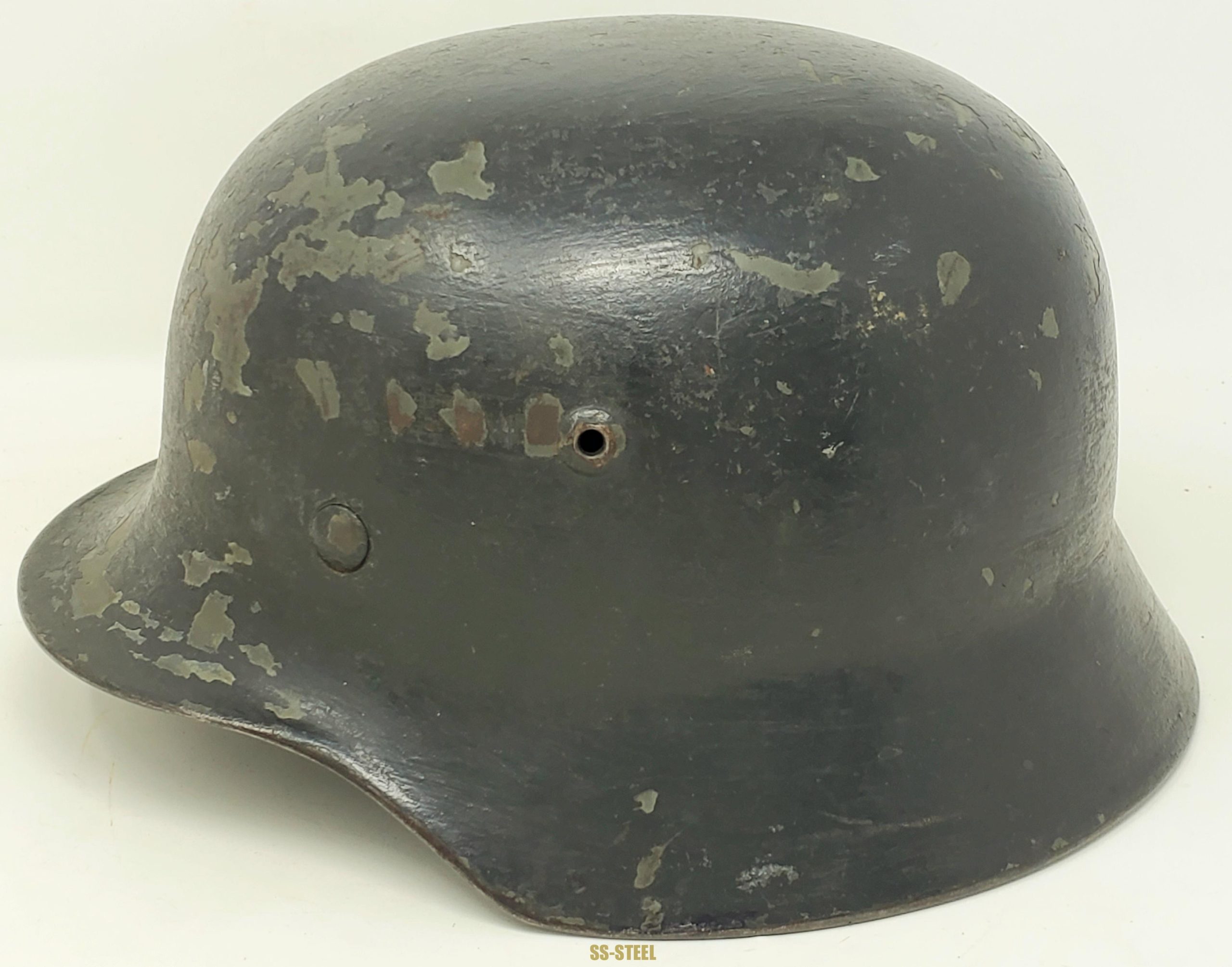 Early War Heer M35 Feldgrau Overpaint Helmet