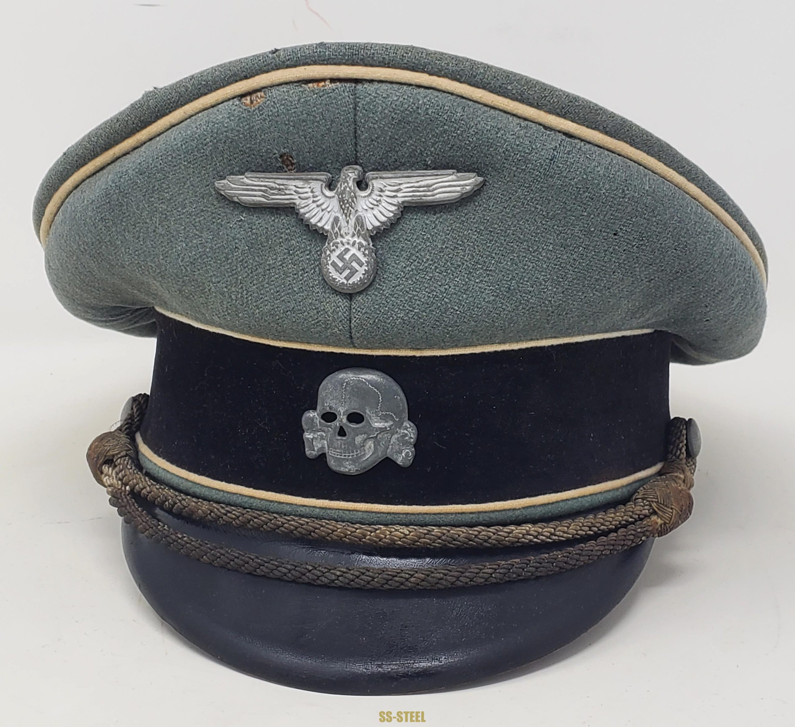 Untouched Waffen-SS Officer's Visor Cap