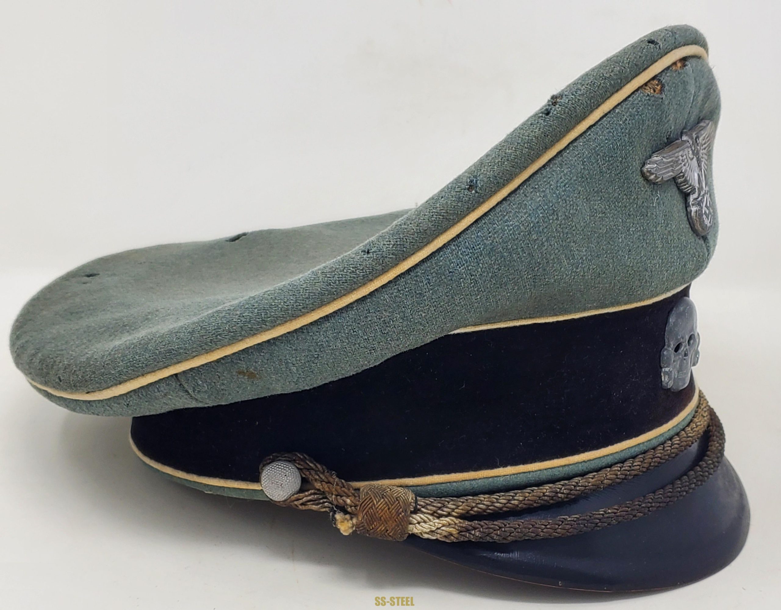 Untouched Waffen-SS Officer's Visor Cap - Image 3