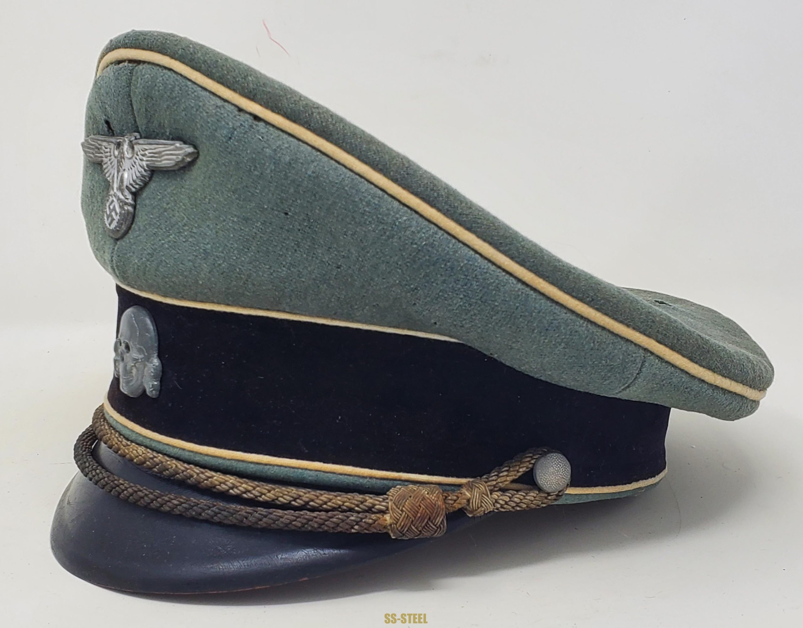 Untouched Waffen-SS Officer's Visor Cap - Image 2