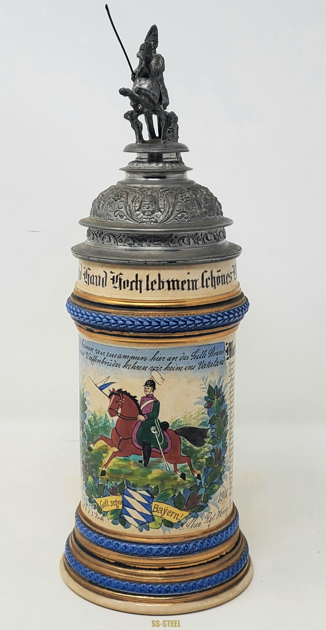 Imperial German Regimental Beer Stein, Ron Wolin Collection - Image 4