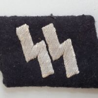 Uniform Removed Waffen-SS NCO Collar Tab