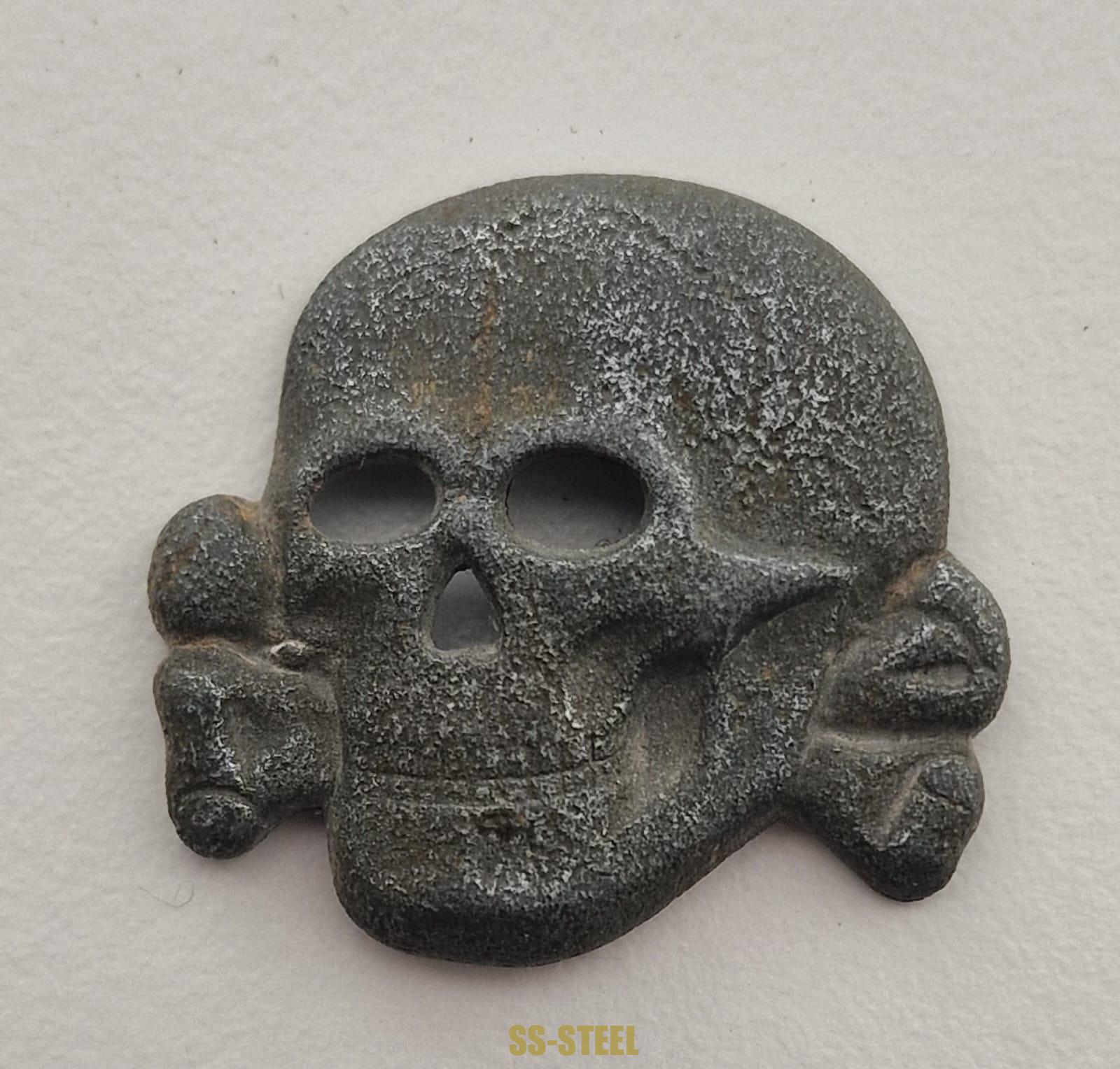Belgian-Made SS Visor Cap Skull