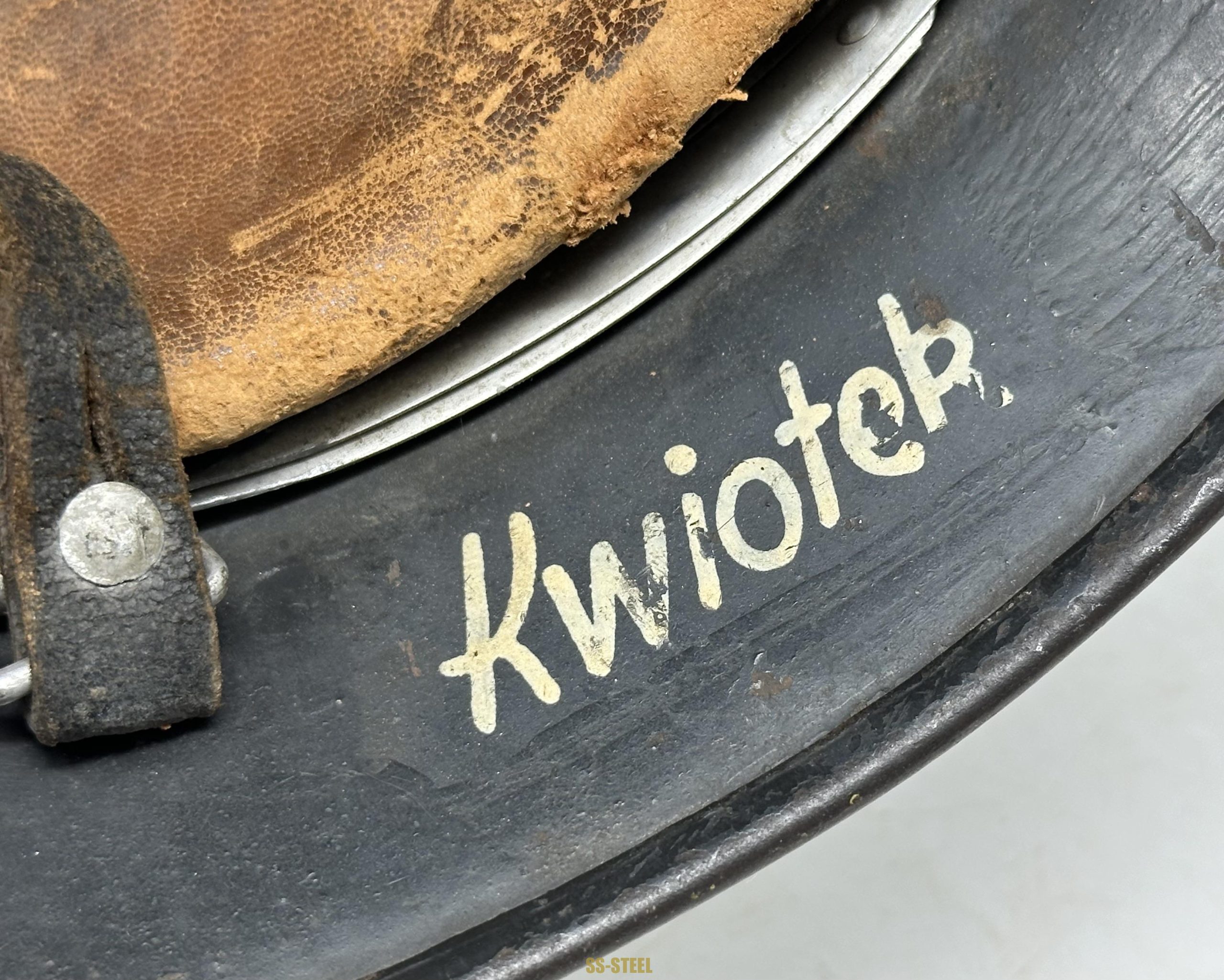 Luftwaffe M40 Single D Flak Camo Helmet Named - Image 11