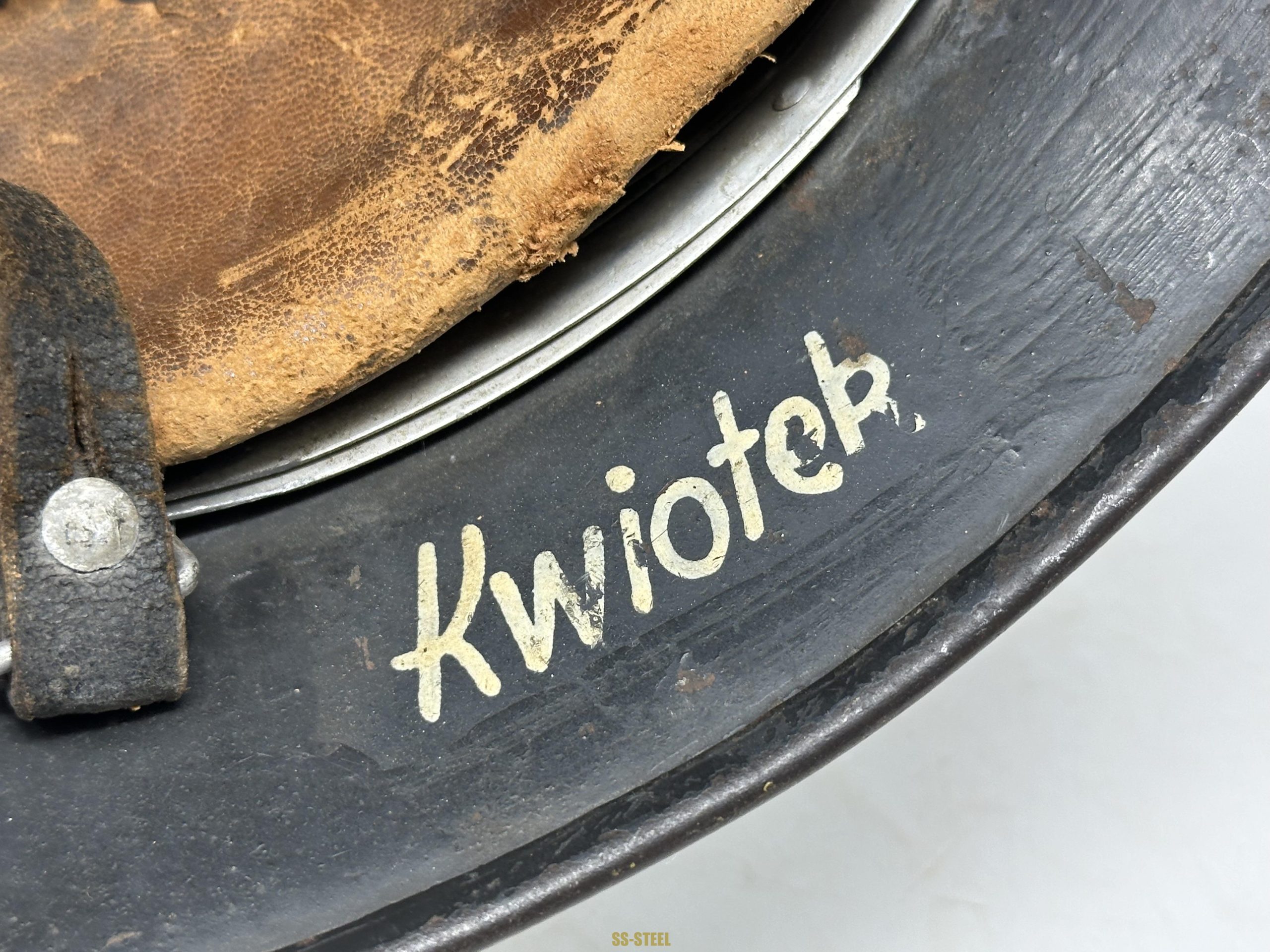 Luftwaffe M40 Single D Flak Camo Helmet Named - Image 12