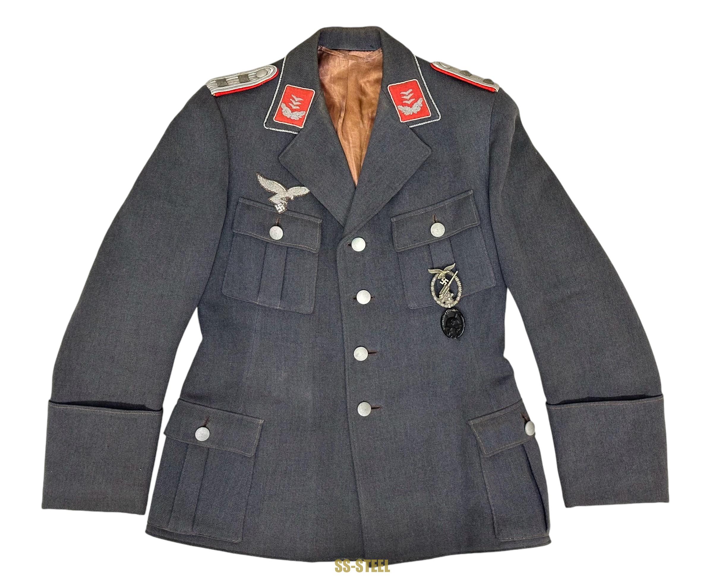 Luftwaffe Flak Officer's Complete Uniform, Veteran / Named - Image 2