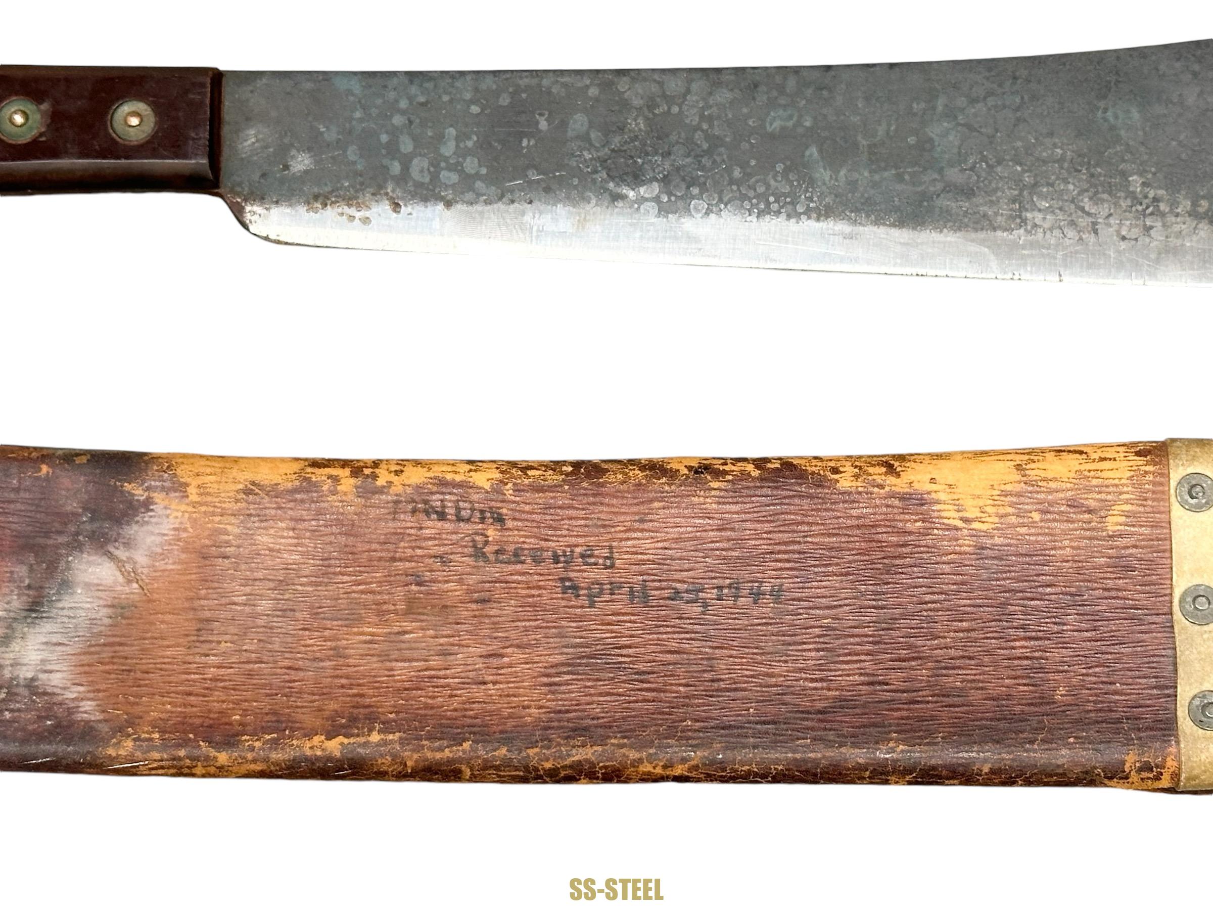 US CBI VET Pacific Grouping - Painted Samurai Sword,Uniform,Machete & Bayonet - Image 12