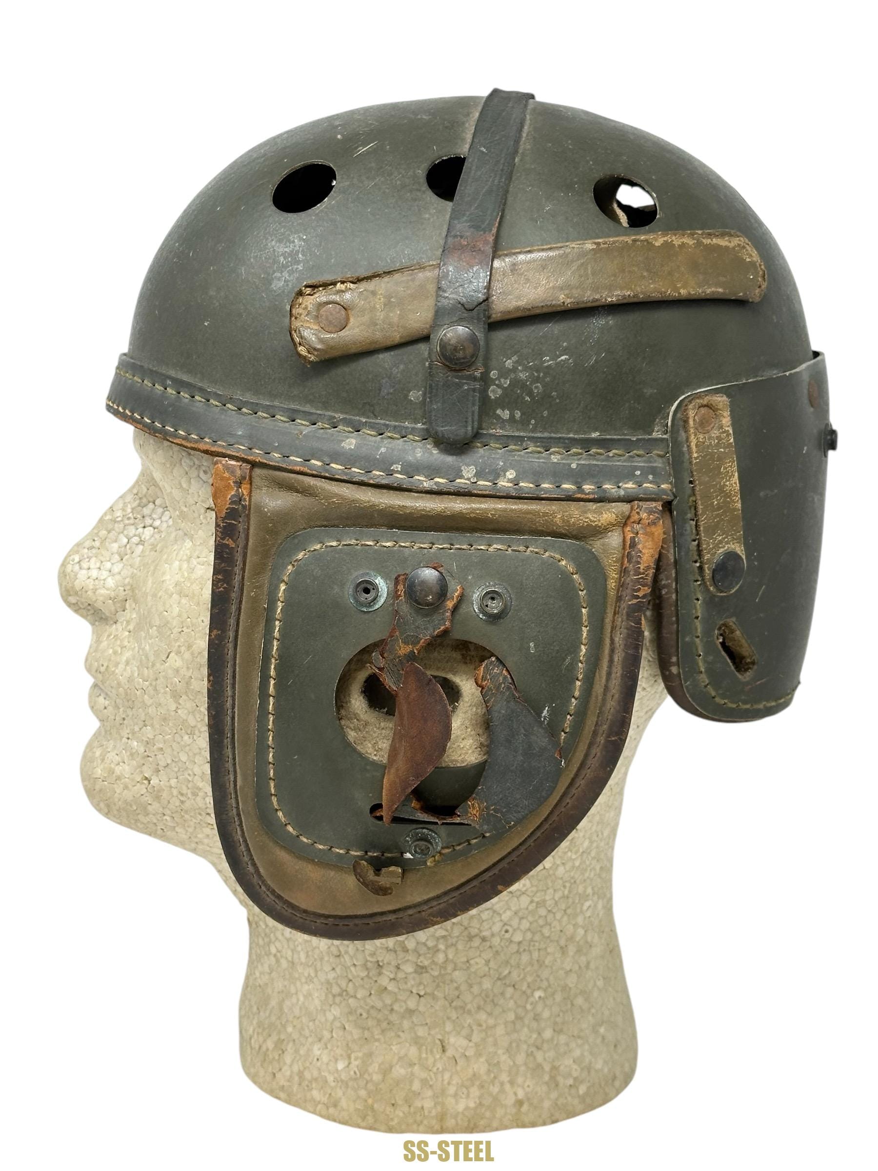 (G.B.) WWII US Tank Helmet w/ Vet Painted Sea Bag - Image 7