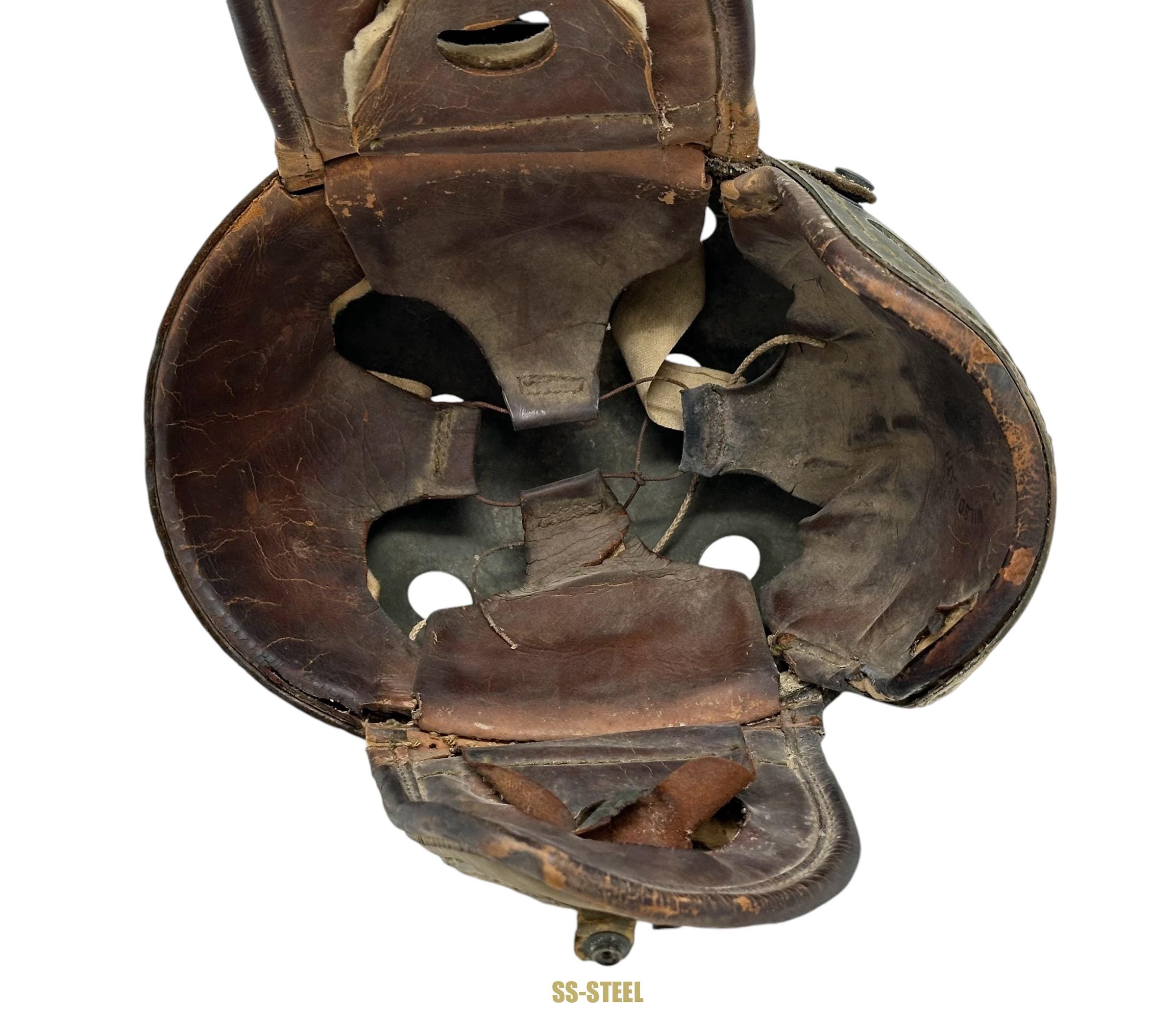 (G.B.) WWII US Tank Helmet w/ Vet Painted Sea Bag - Image 12