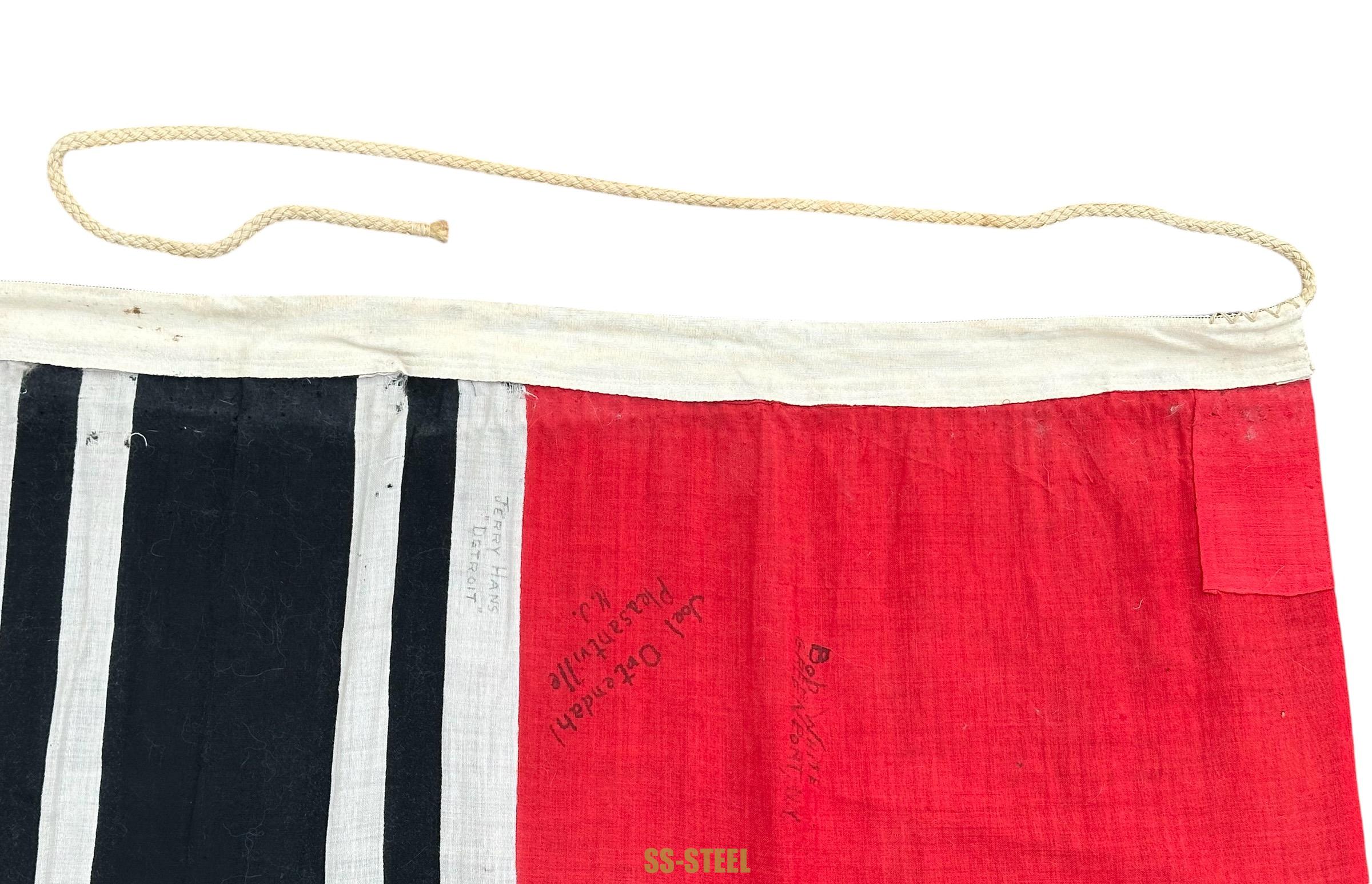 Kriegsmarine VET TROPHY SIGNED Flag - Image 8