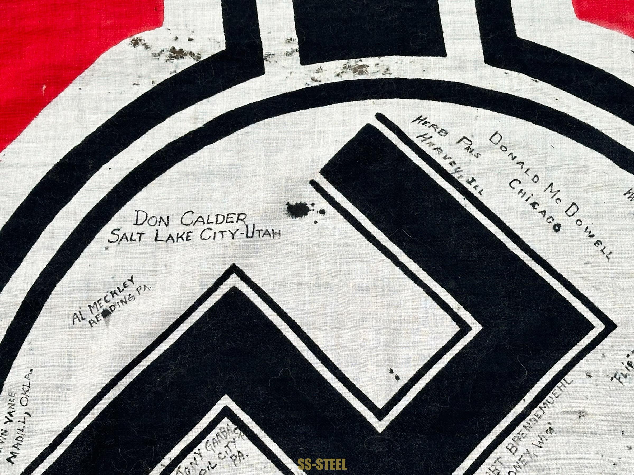 Kriegsmarine VET TROPHY SIGNED Flag - Image 9