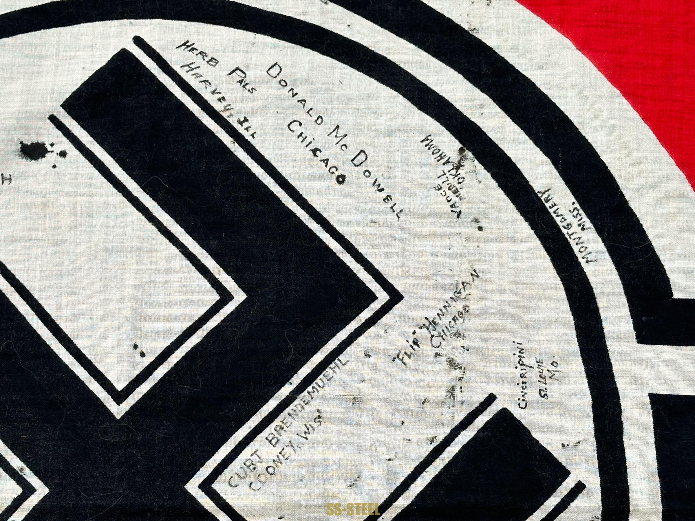 Kriegsmarine VET TROPHY SIGNED Flag - Image 10