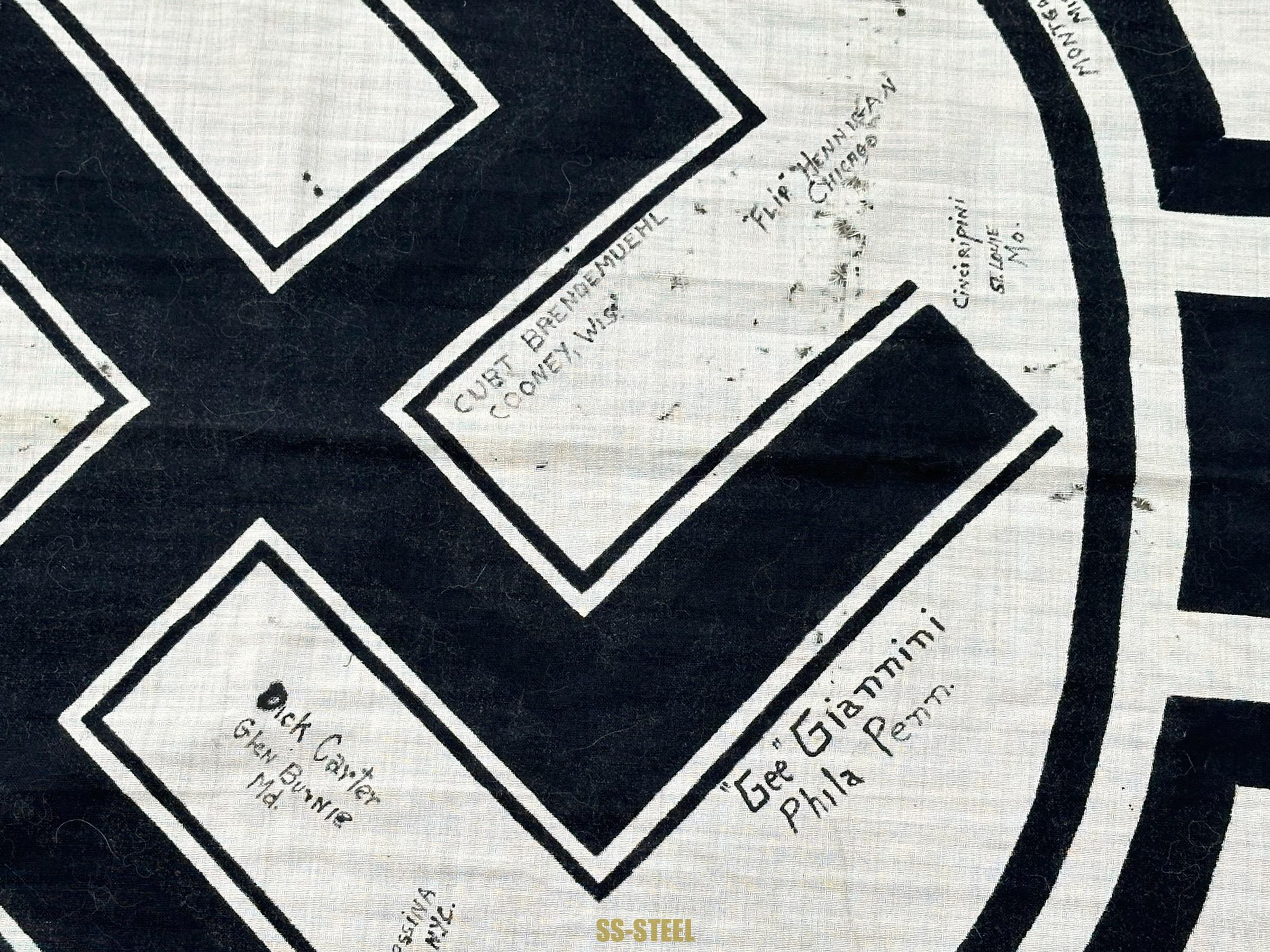 Kriegsmarine VET TROPHY SIGNED Flag - Image 11