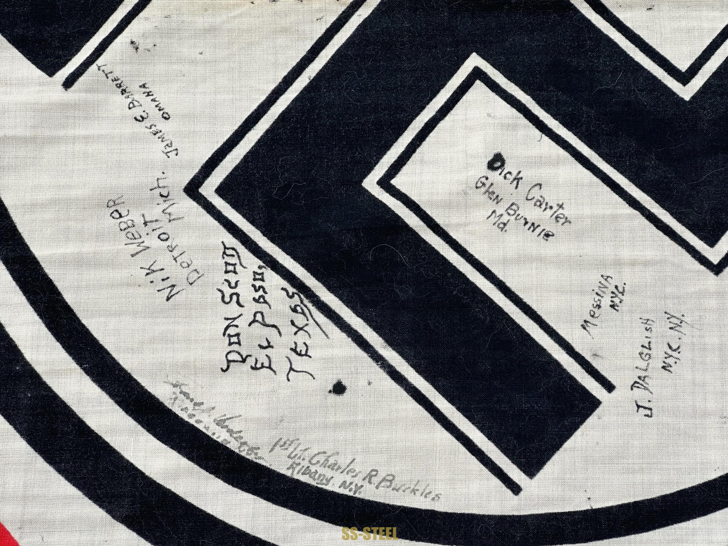 Kriegsmarine VET TROPHY SIGNED Flag - Image 13