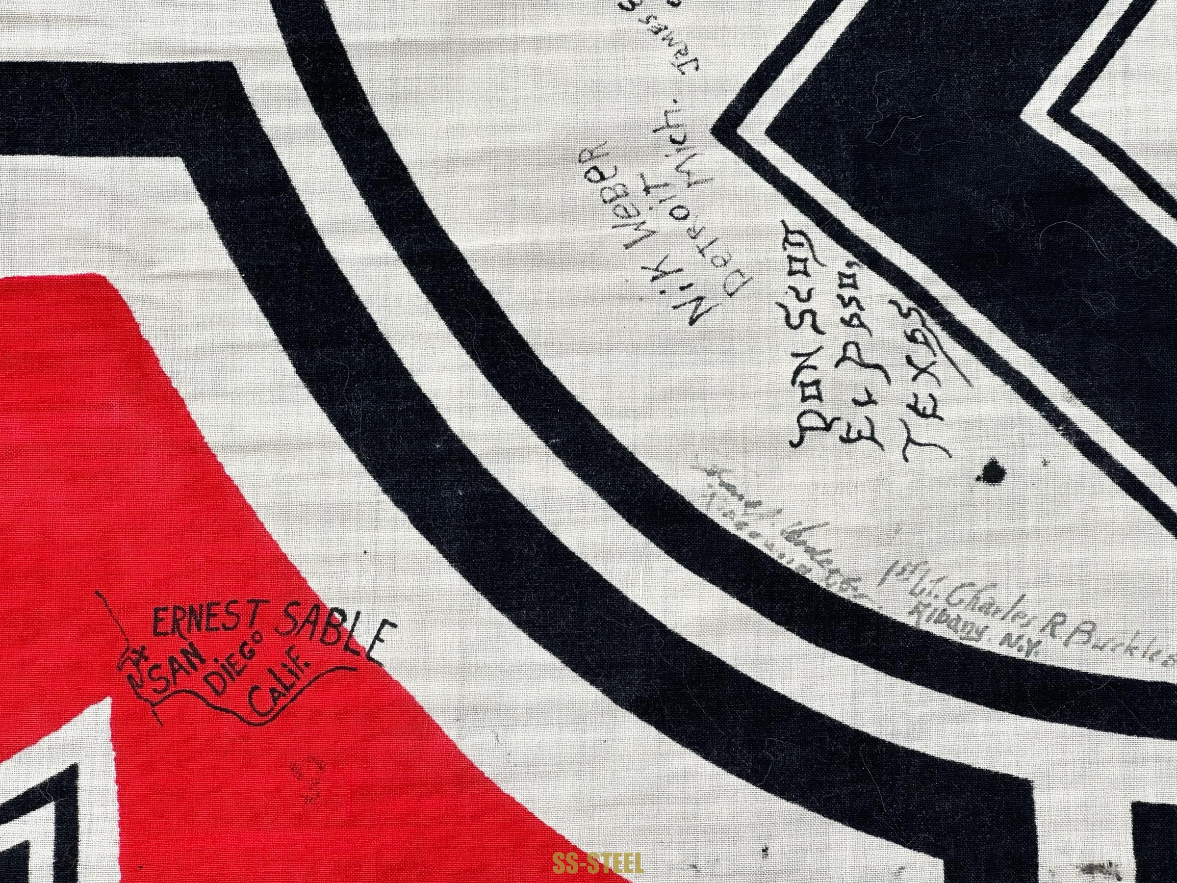 Kriegsmarine VET TROPHY SIGNED Flag - Image 14