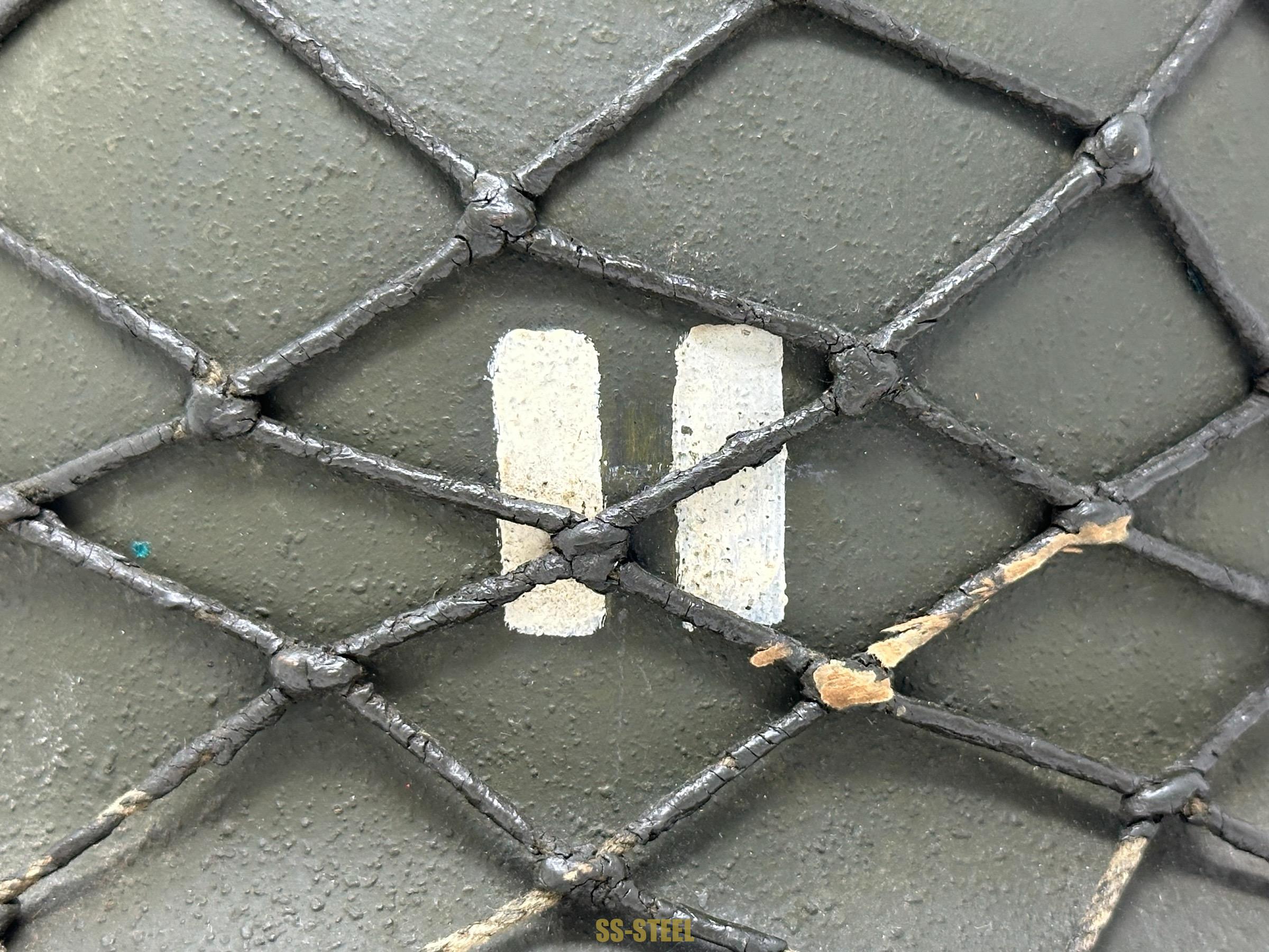 WWII US Captain Painted Camo Netted Helmet, Netted Liner - Image 18
