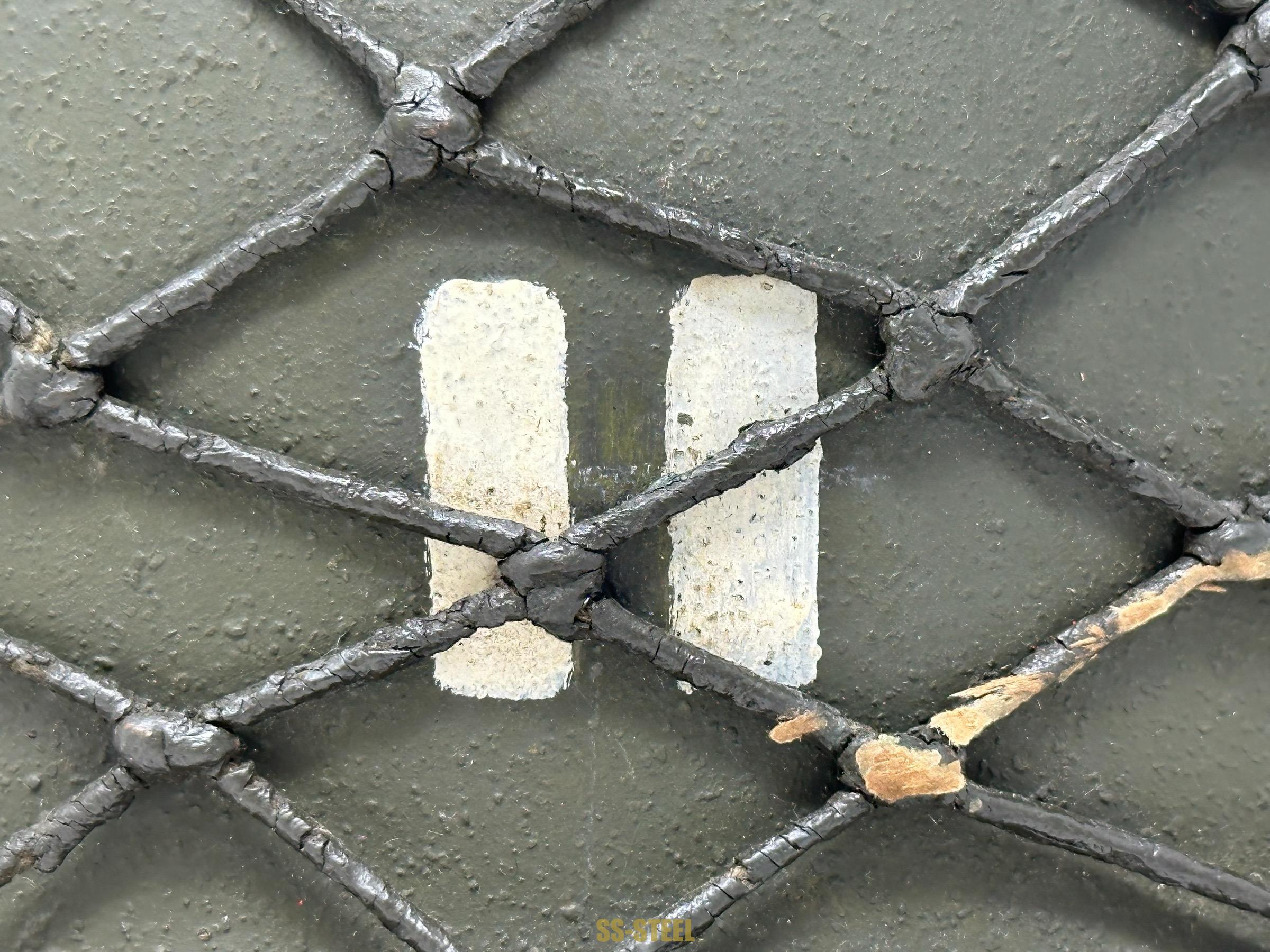 WWII US Captain Painted Camo Netted Helmet, Netted Liner - Image 19