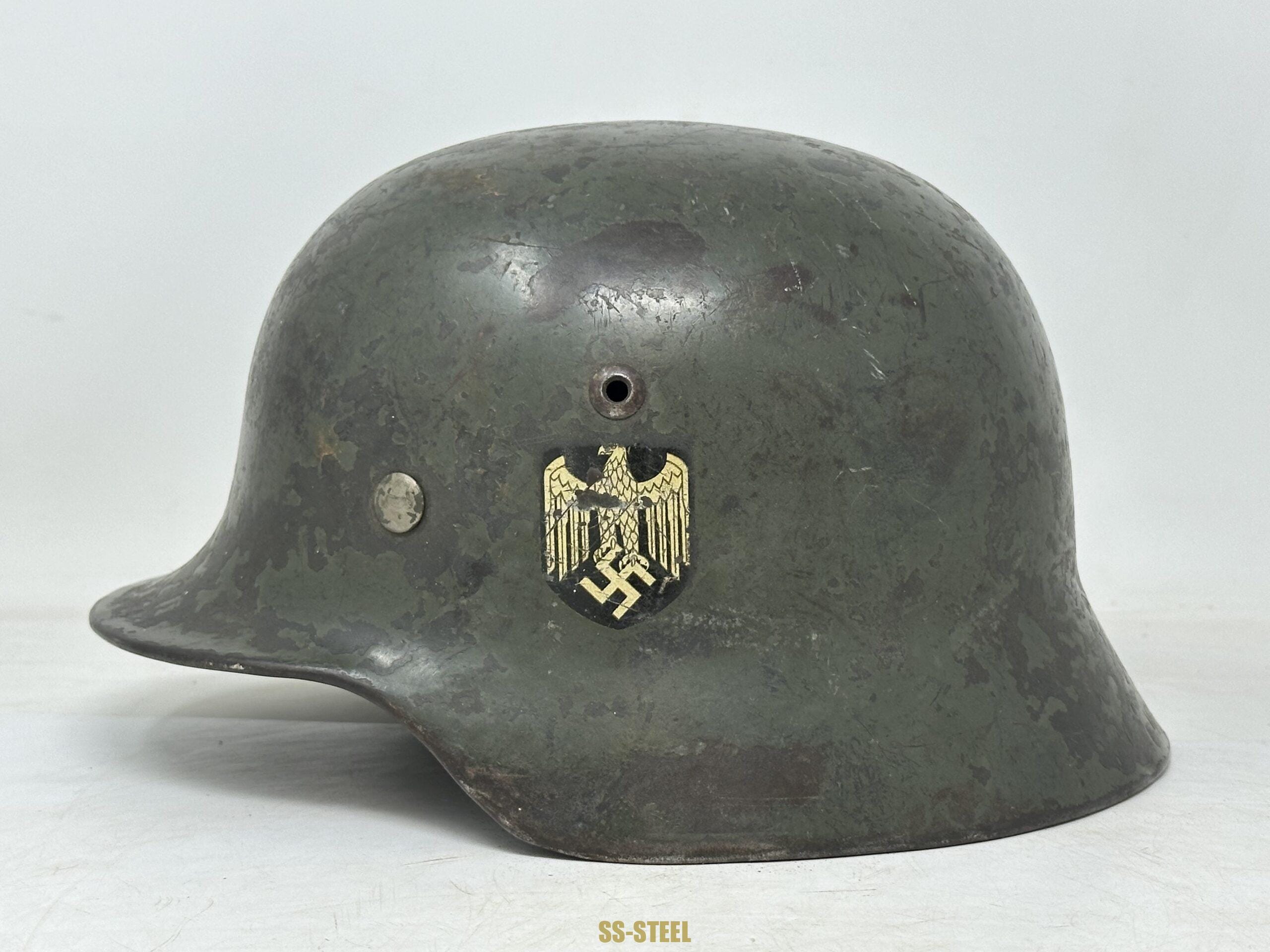 Heer M35 Ex DD Helmet, RARE Size 60 - Image 2