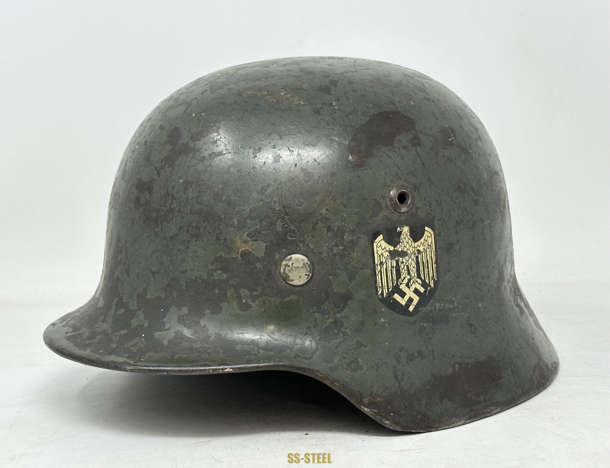 Heer M35 Ex DD Helmet, RARE Size 60 - Image 3